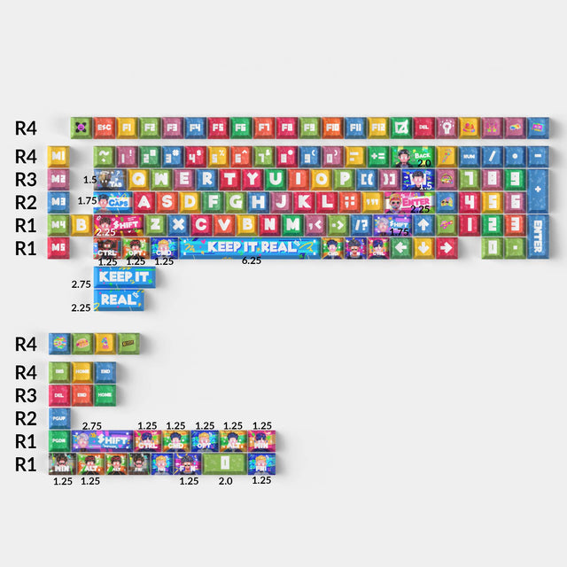 keychron-rapper-cherry-profile-set-complet-de-touches-pbt-dye-sub-140-touches image 2