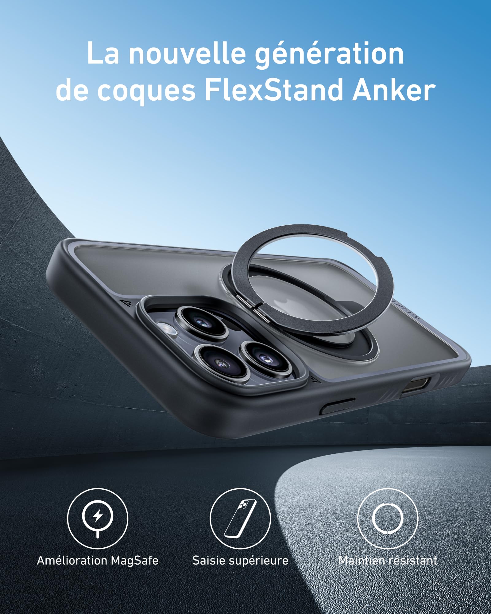 anker-flexstand-coque-magn-tique-avec-anneau-support-pour-iphone-16-plus image 2