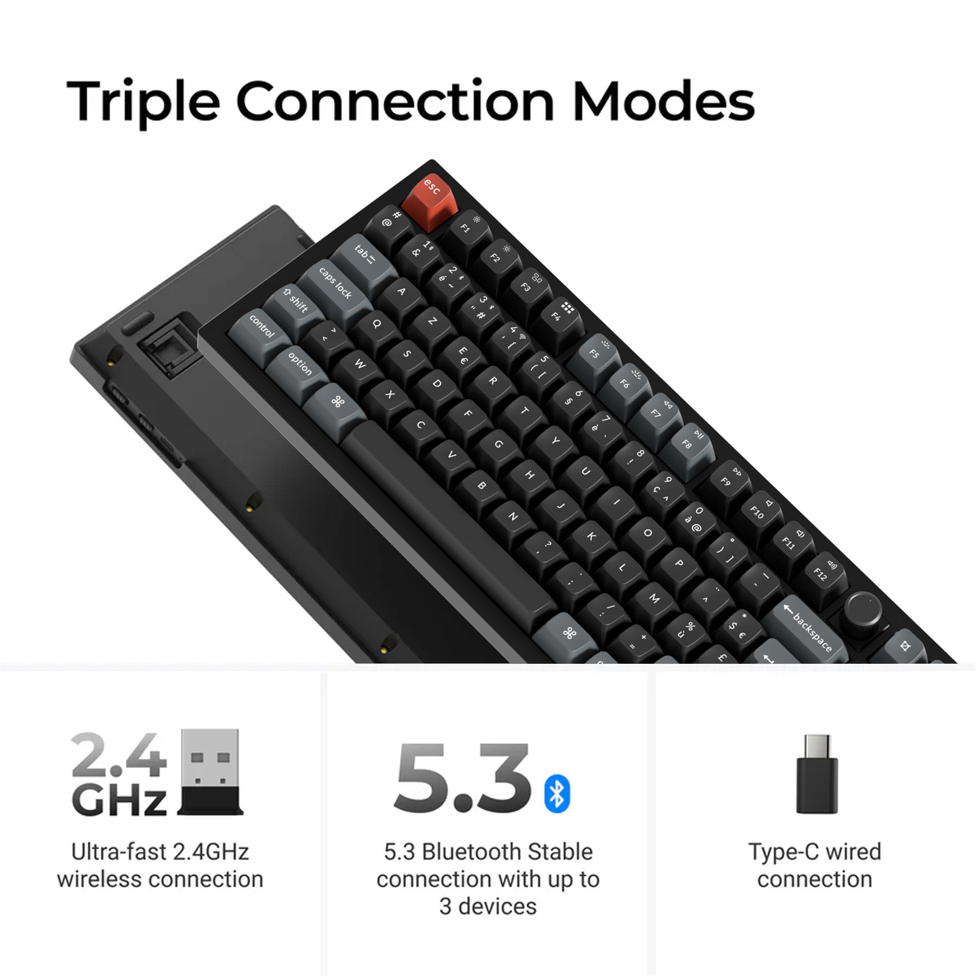 keychron-v3-ultra-8k-clavier-m-canique-custom-sans-fil-iso-collection image 3