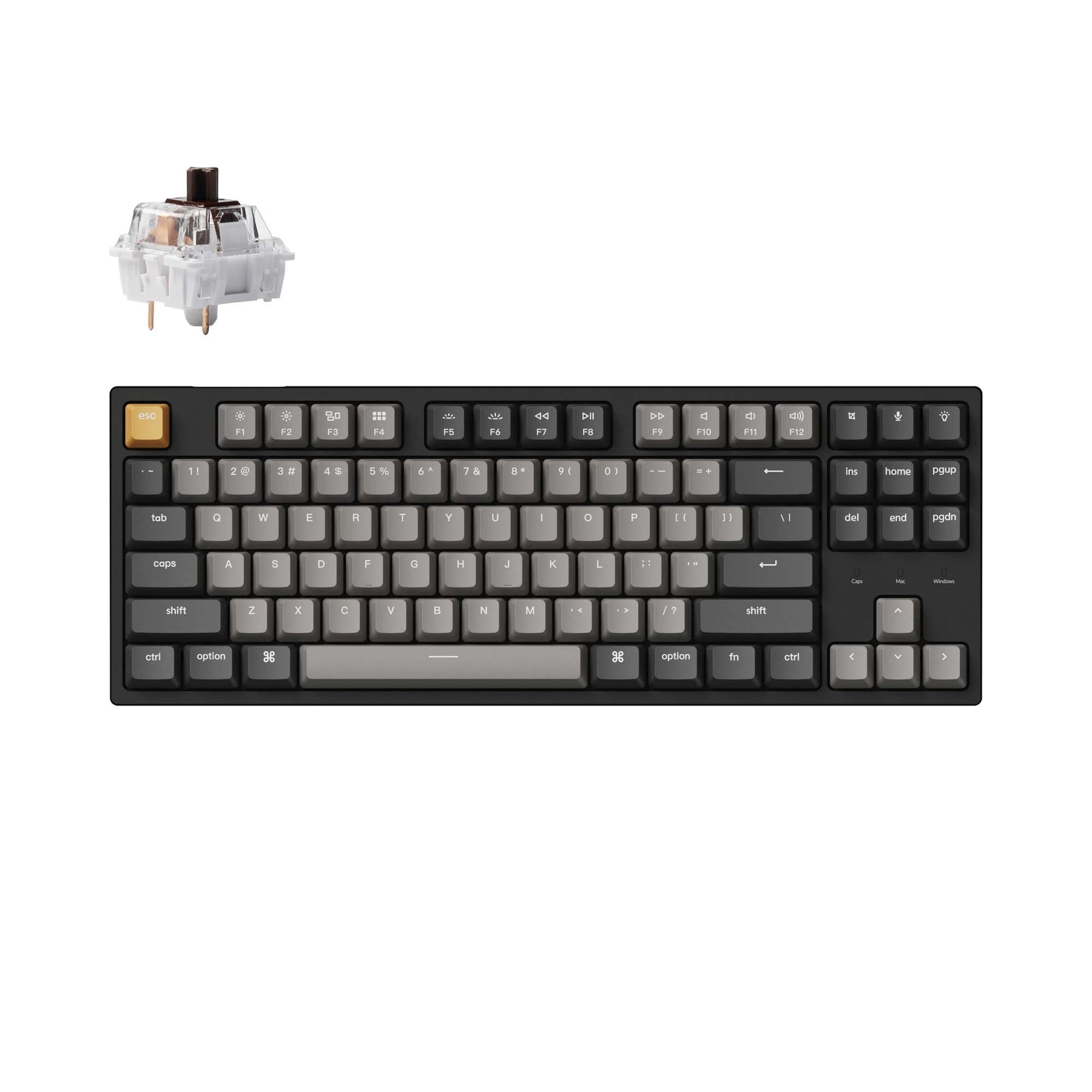 keychron-c1-pro-qmk-via-clavier-m-canique-filaire-us-ansi image 2