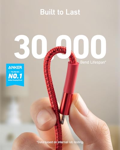 anker-551-powerline-c-ble-usb-a-vers-lightning-3-m-rouge-certifi-mfi-iphone image 8