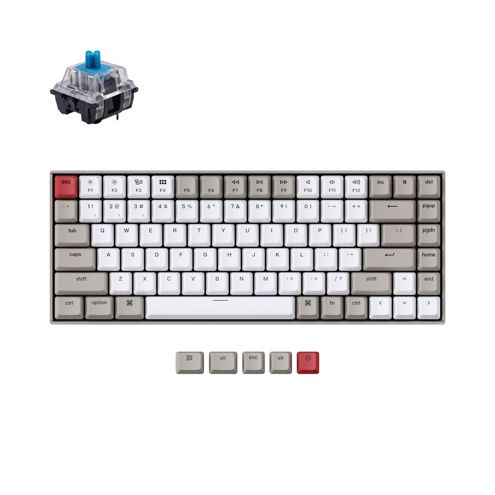 keychron-k2-non-r-tro-clair-clavier-m-canique-sans-fil-us-ansi-75 image 2