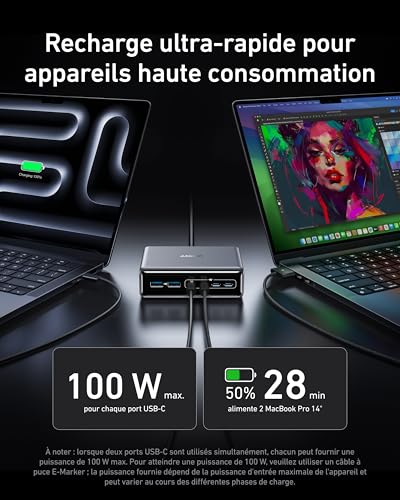 anker-prime-chargeur-usb-c-gan-200w-station-bureau-6-ports-pd image 7