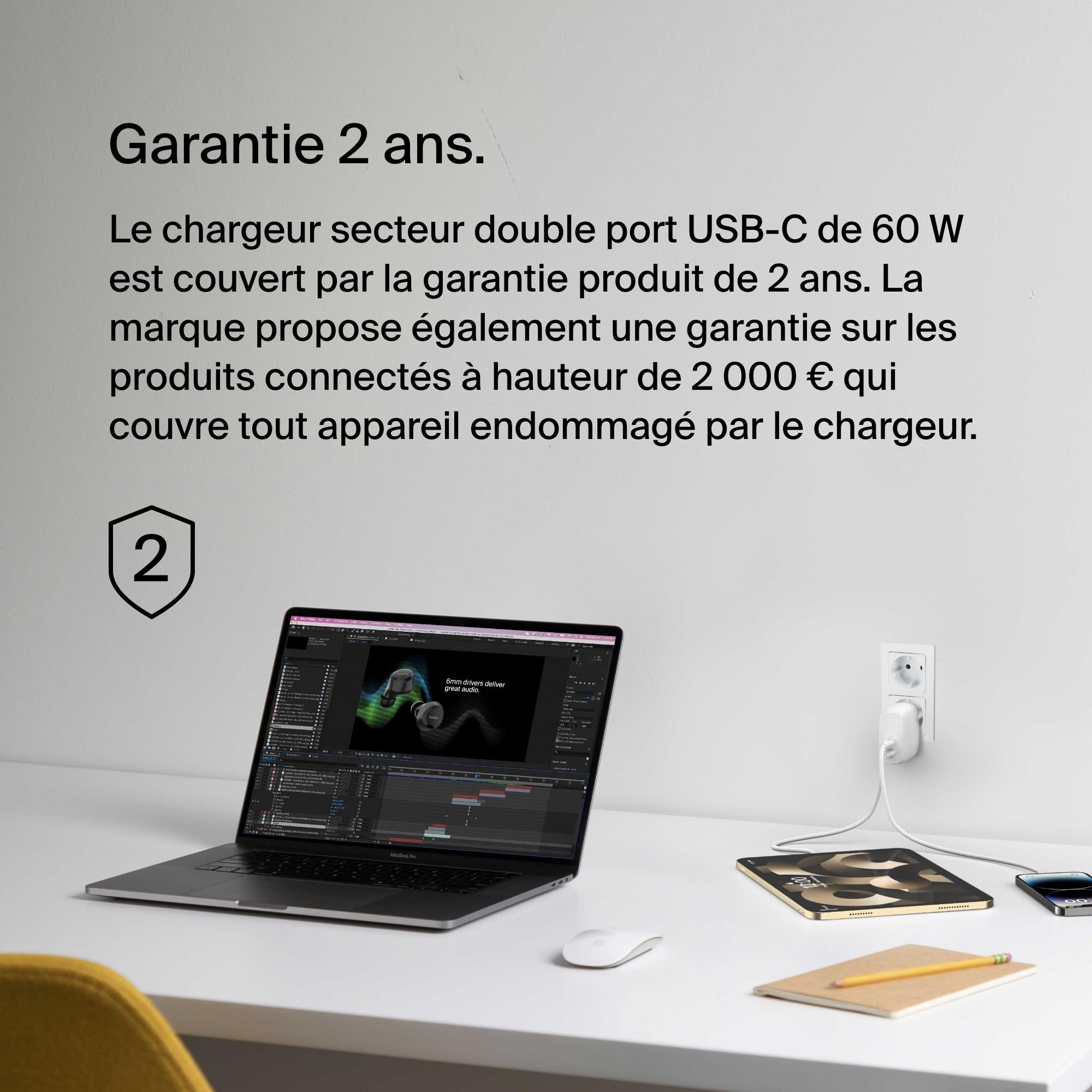 belkin-boostcharge-chargeur-secteur-2x-usb-c-60-w-pps-c-bles-usb-c-et-lightning image 6