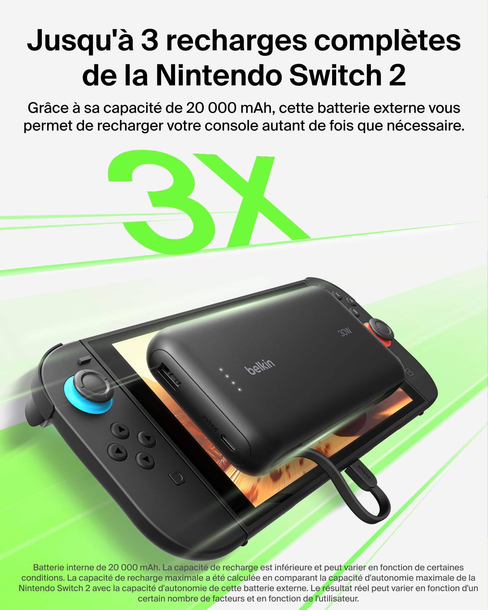 belkin-gaming-batterie-externe-20000-mah-30-w-c-ble-usb-c-int-gr-noire image 2