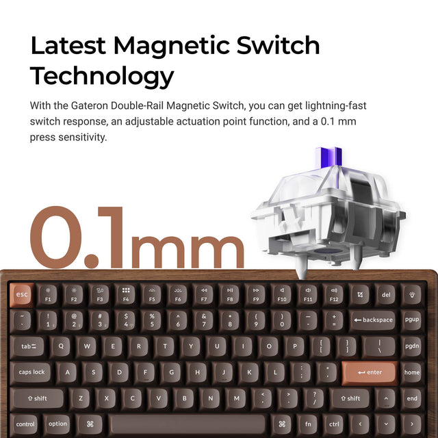 keychron-k2-he-all-wood-special-edition-clavier-magn-tique-sans-fil-75-en-bois image 3