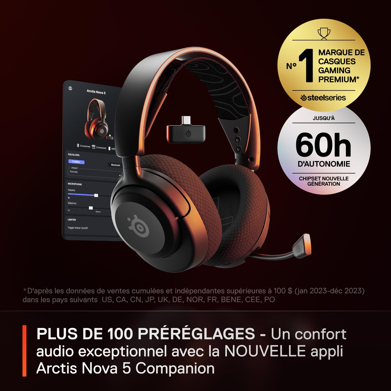 steelseries-arctis-nova-5-casque-gaming-sans-fil-60-h-100-profils-2-4-ghz-blueto image 3
