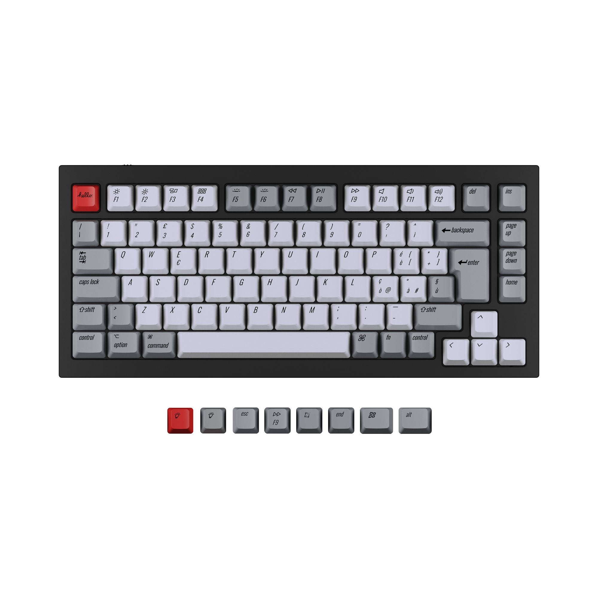 keychron-set-de-touches-iso-oem-pbt-dye-sub-q1-q1-pro-v1-k2-k2-pro image 5