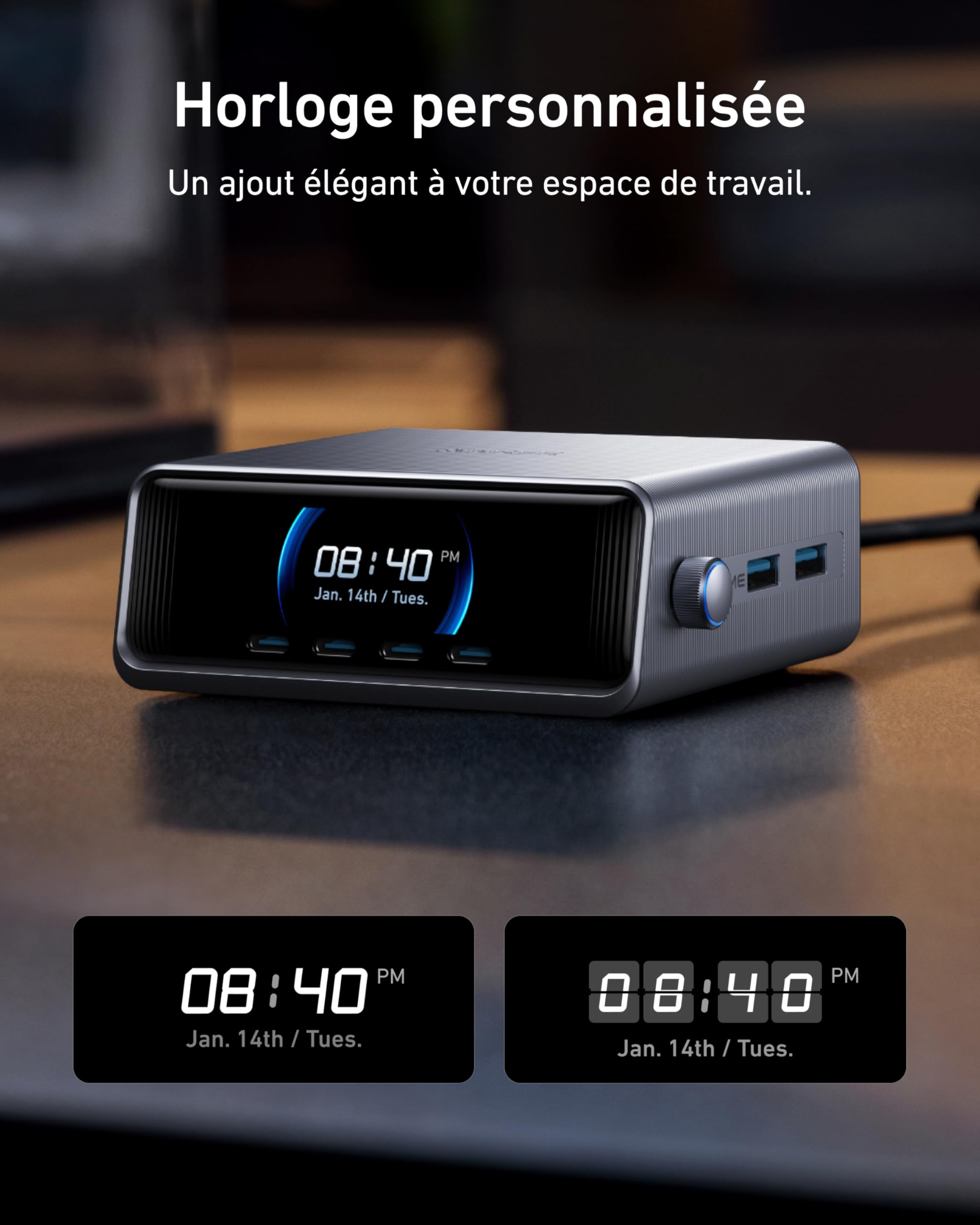 anker-prime-chargeur-usb-c-250w-6-ports-gan-cran-lcd image 6