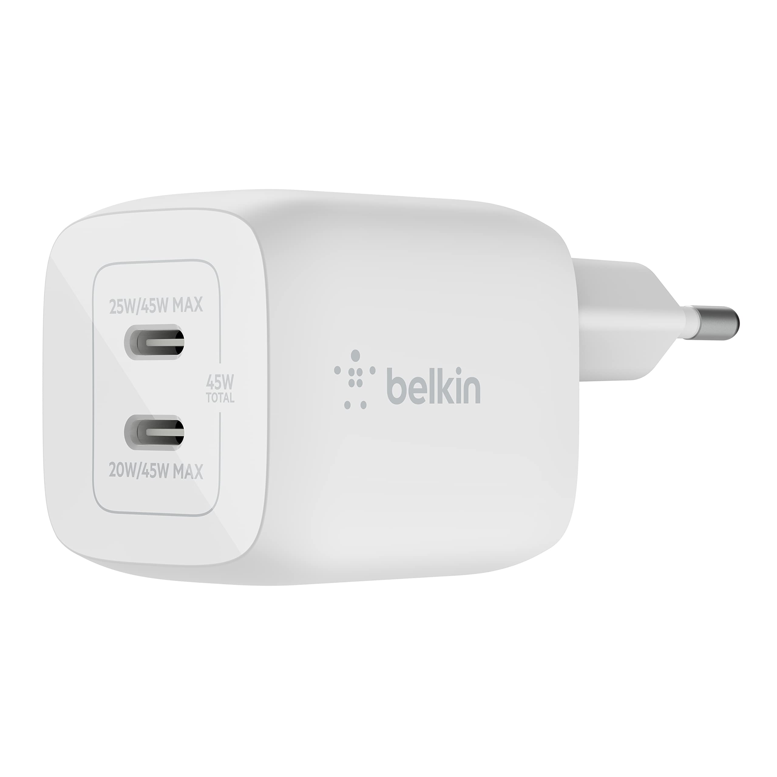 belkin-chargeur-secteur-double-usb-c-45w-gan-pd-3-0 image 1