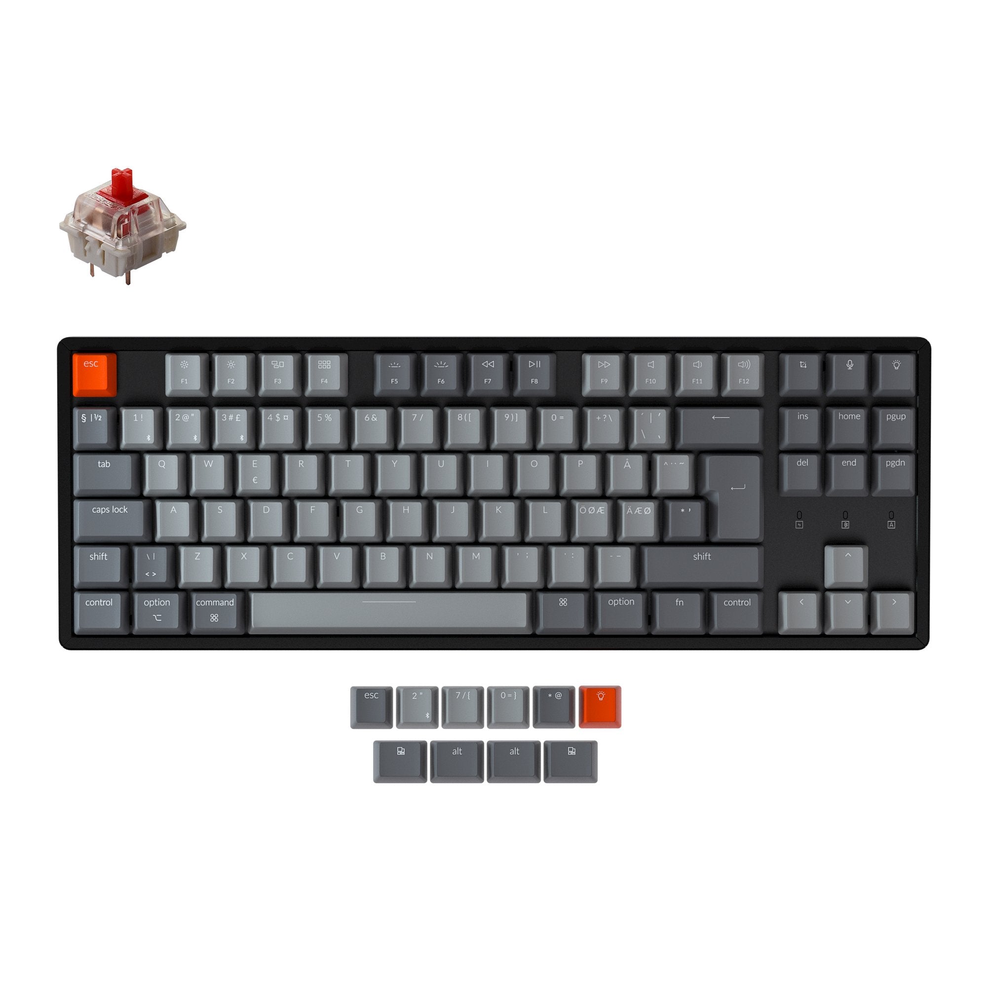 keychron-k8-clavier-m-canique-sans-fil-tenkeyless-nordic-iso image 4