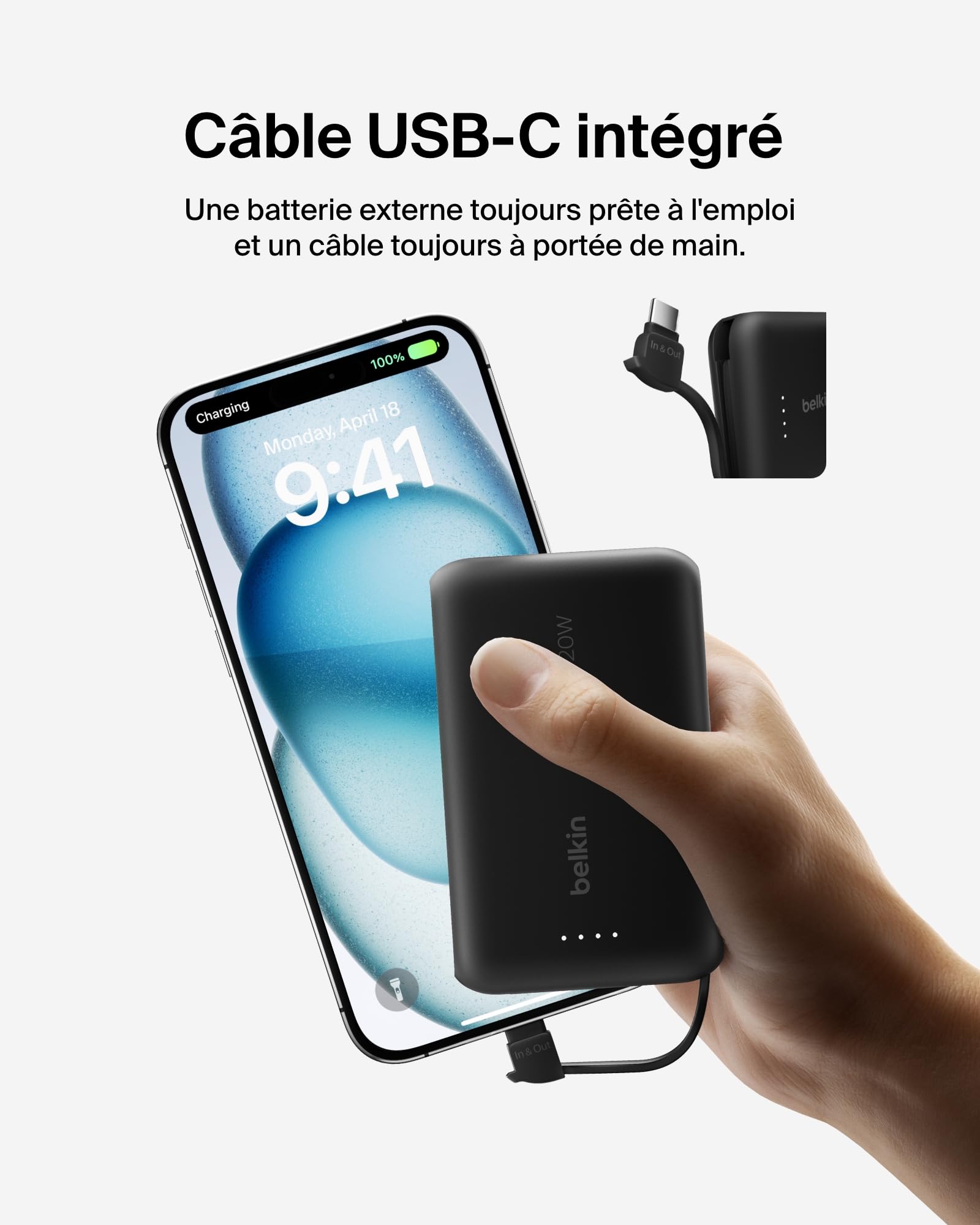 belkin-boostcharge-batterie-externe-10-000-mah-avec-c-ble-usb-c-int-gr-pd-20-w image 5