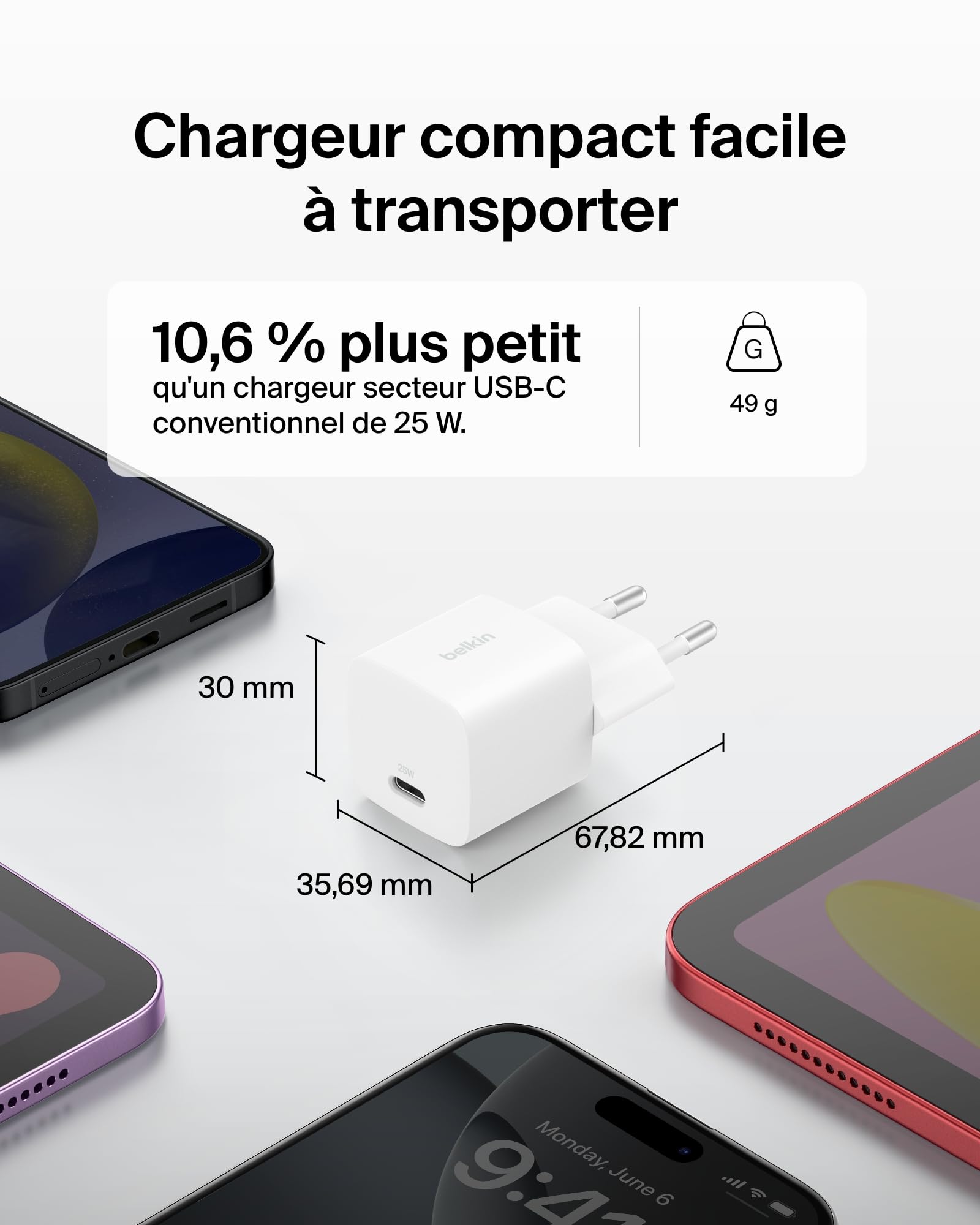 belkin-chargeur-secteur-usb-c-25w-pd-3-0-pps-blanc image 2