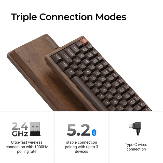 keychron-k2-he-all-wood-special-edition-clavier-magn-tique-sans-fil-75-en-bois image 5