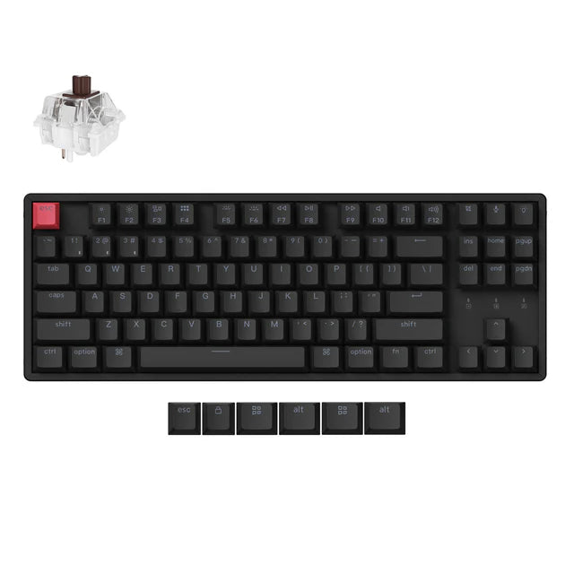 keychron-k8-version-2-clavier-m-canique-sans-fil-tkl-80-qmk-bluetooth-5-2 image 1