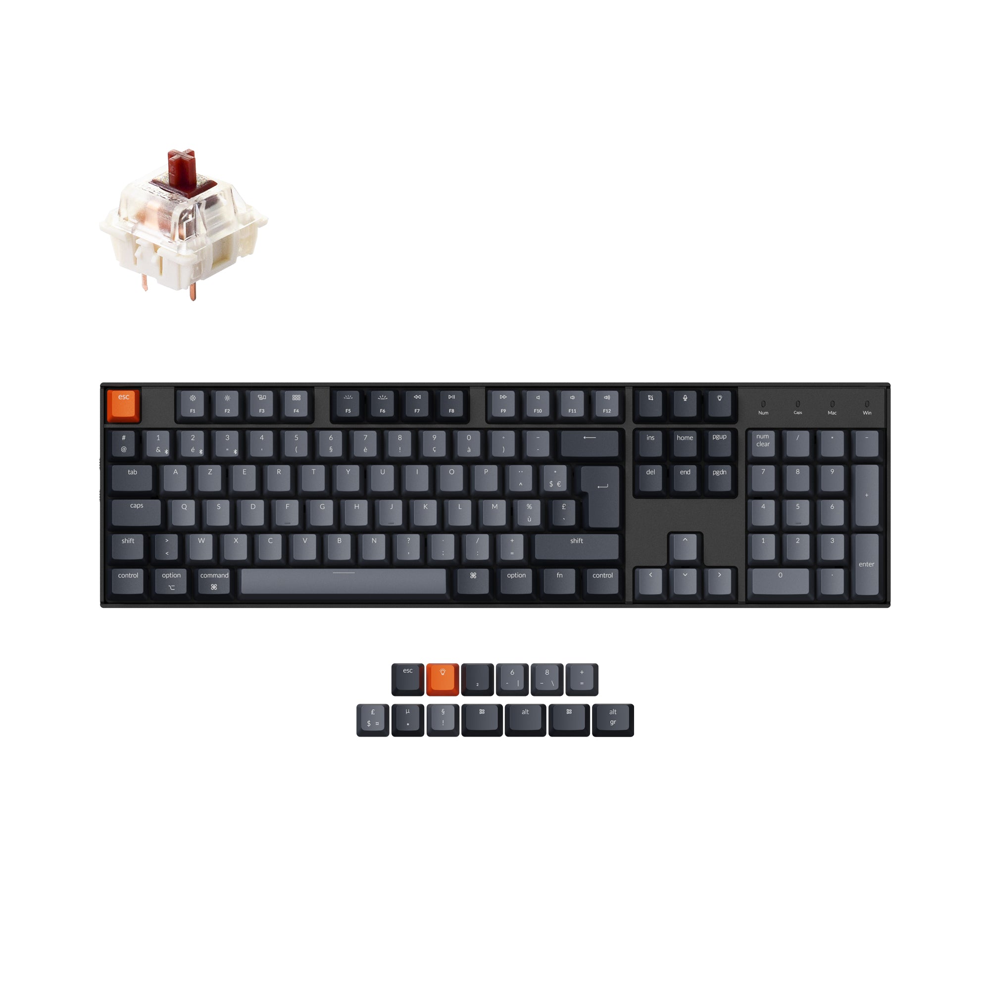 keychron-k10-clavier-m-canique-sans-fil-100-azerty-france-iso-fr image 2
