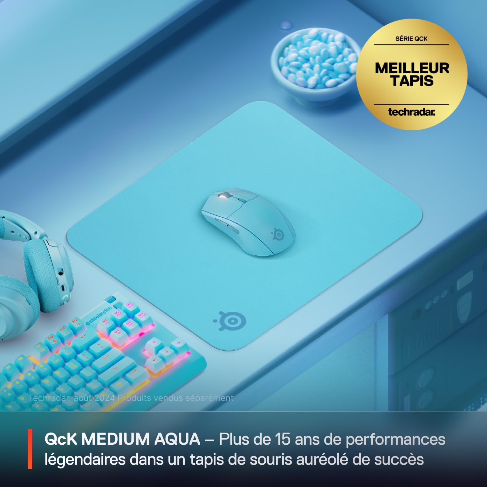 steelseries-qck-medium-tapis-de-souris-gaming-aqua-320-x-270-mm-base-caoutchouc- image 2