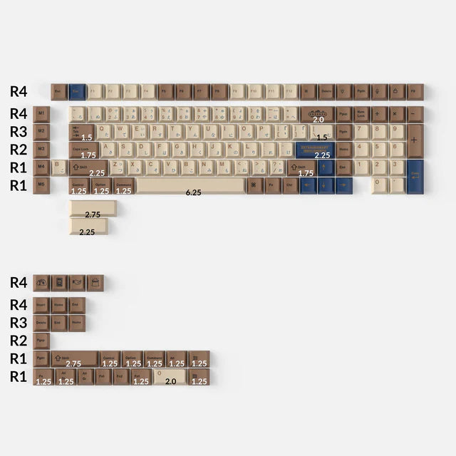 keychron-treasure-hunter-set-complet-140-touches-pbt-dye-sub-profil-cherry image 2