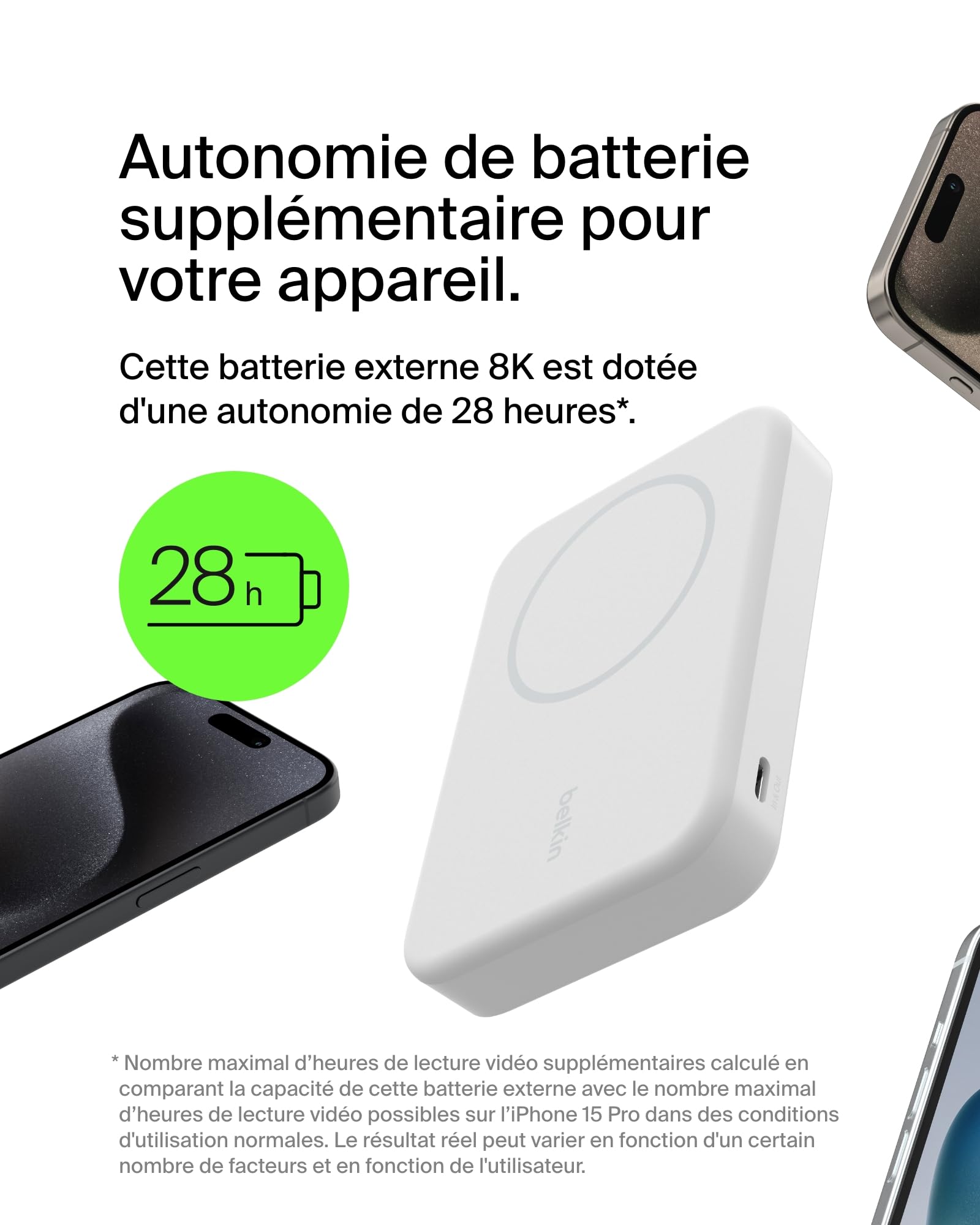 belkin-boostcharge-pro-batterie-externe-qi2-8000-mah-15w-magsafe-blanche-avec-su image 3