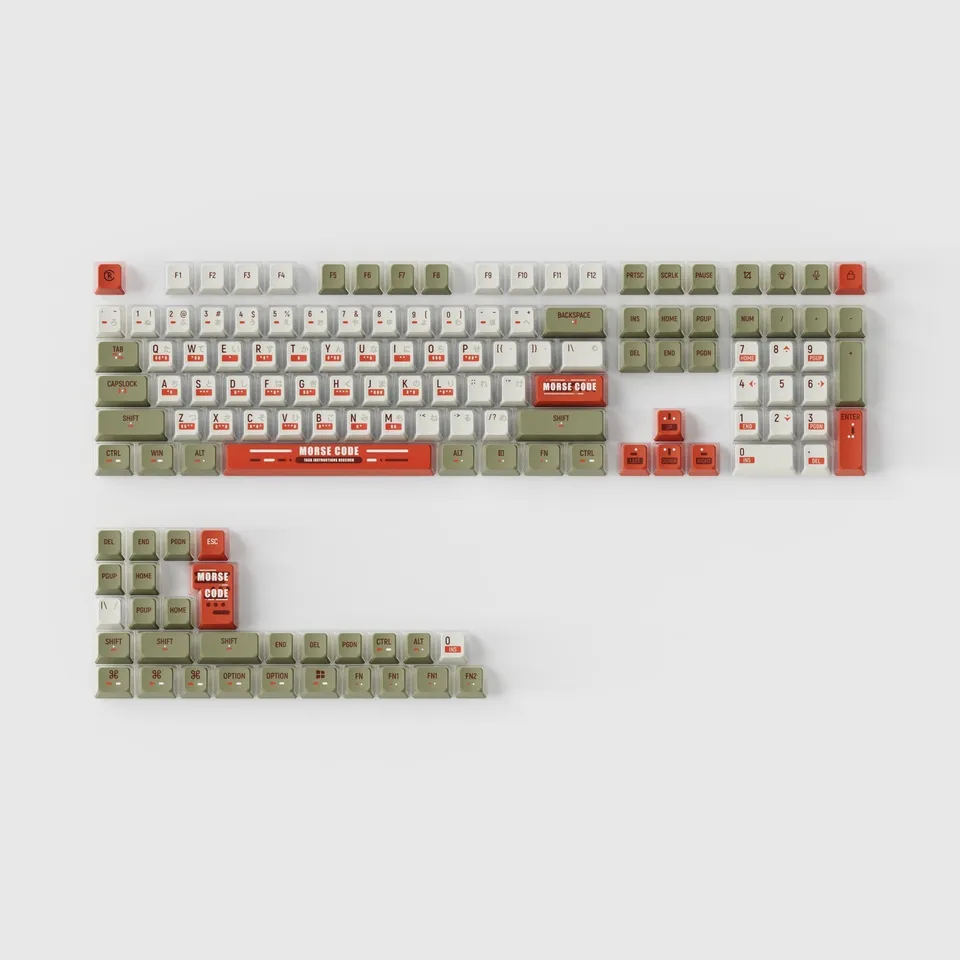 keychron-oem-dye-sub-pbt-full-set-set-de-touches-morse-code image 1