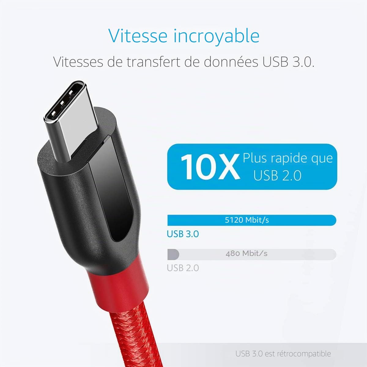 anker-powerline-c-ble-usb-c-vers-usb-a-3-0-nylon-0-9-m image 3