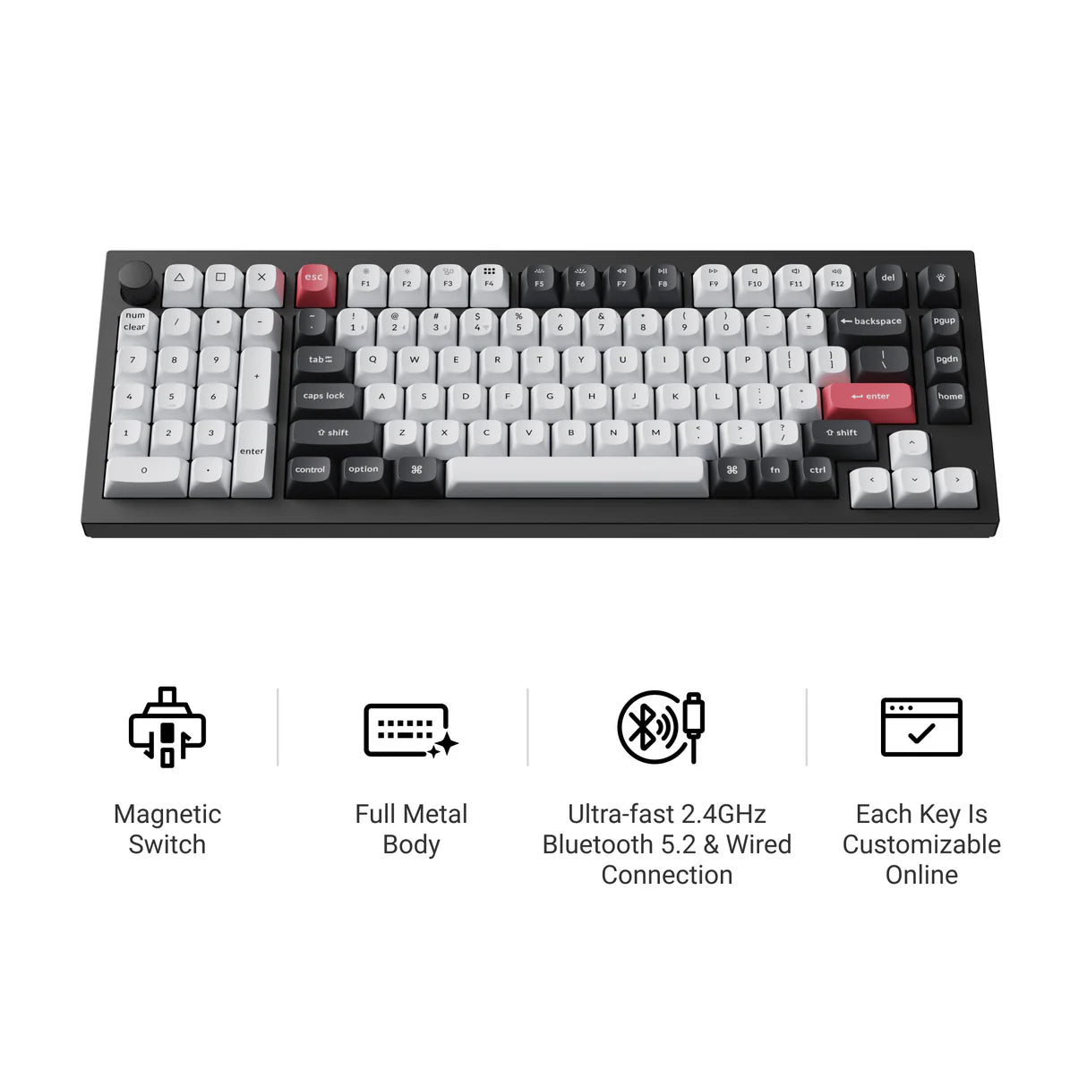 keychron-q12-he-clavier-custom-sans-fil-96-switchs-magn-tiques image 5