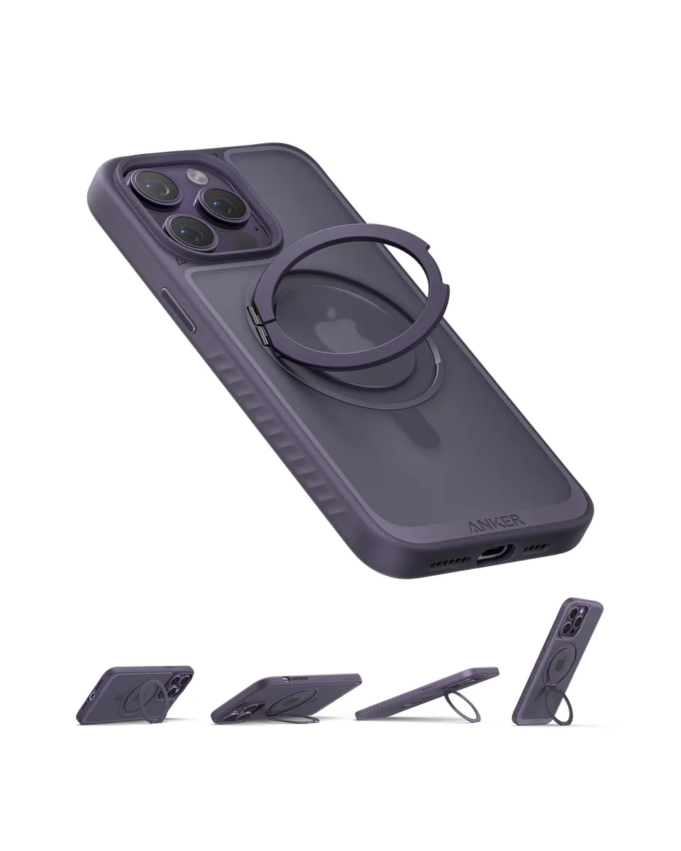 anker-maggo-a90h1-coque-magn-tique-violette-iphone-14-pro-max-avec-support-annea image 1