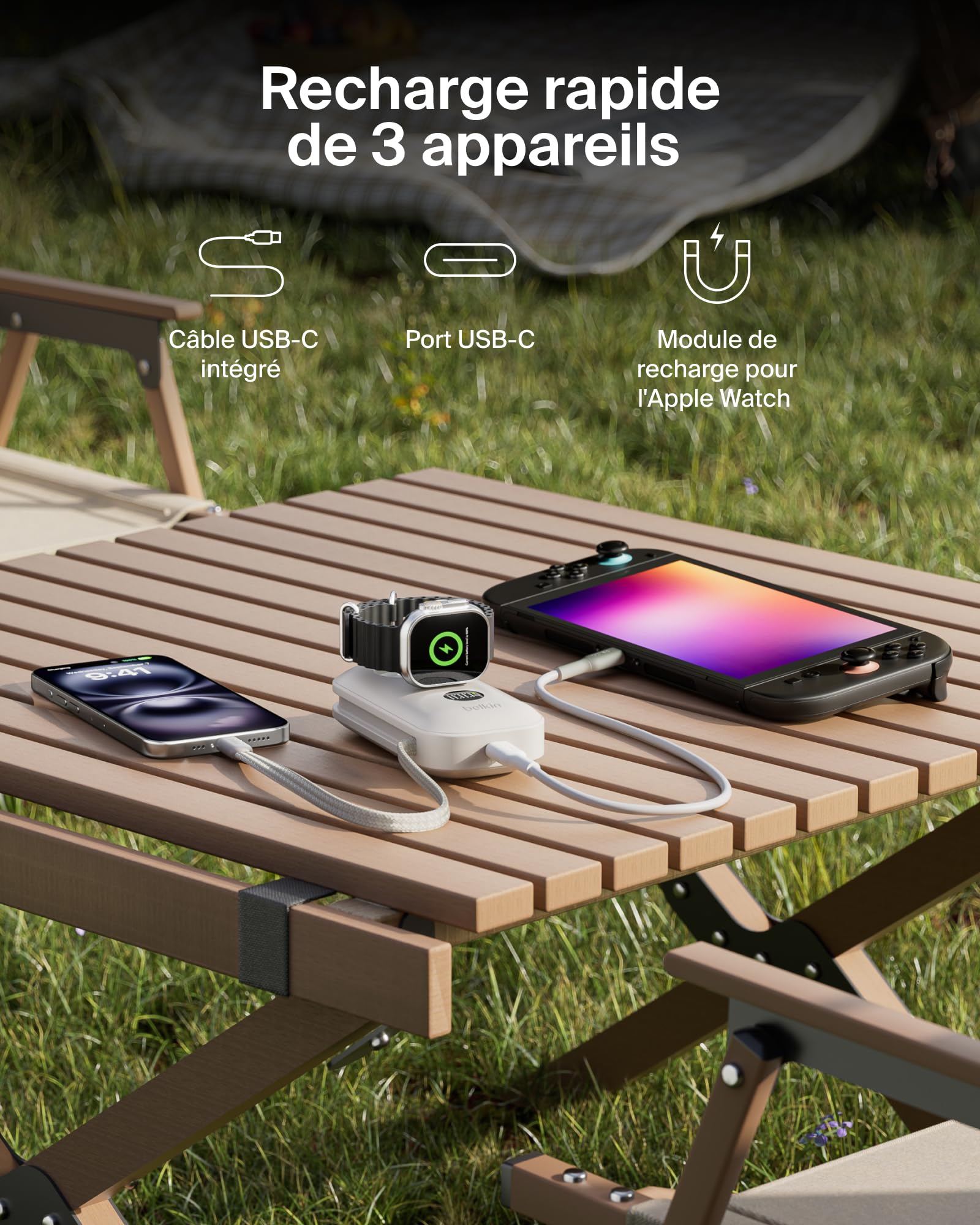 belkin-boostcharge-pro-batterie-externe-10000mah-45w-apple-watch-usb-c-beige image 5