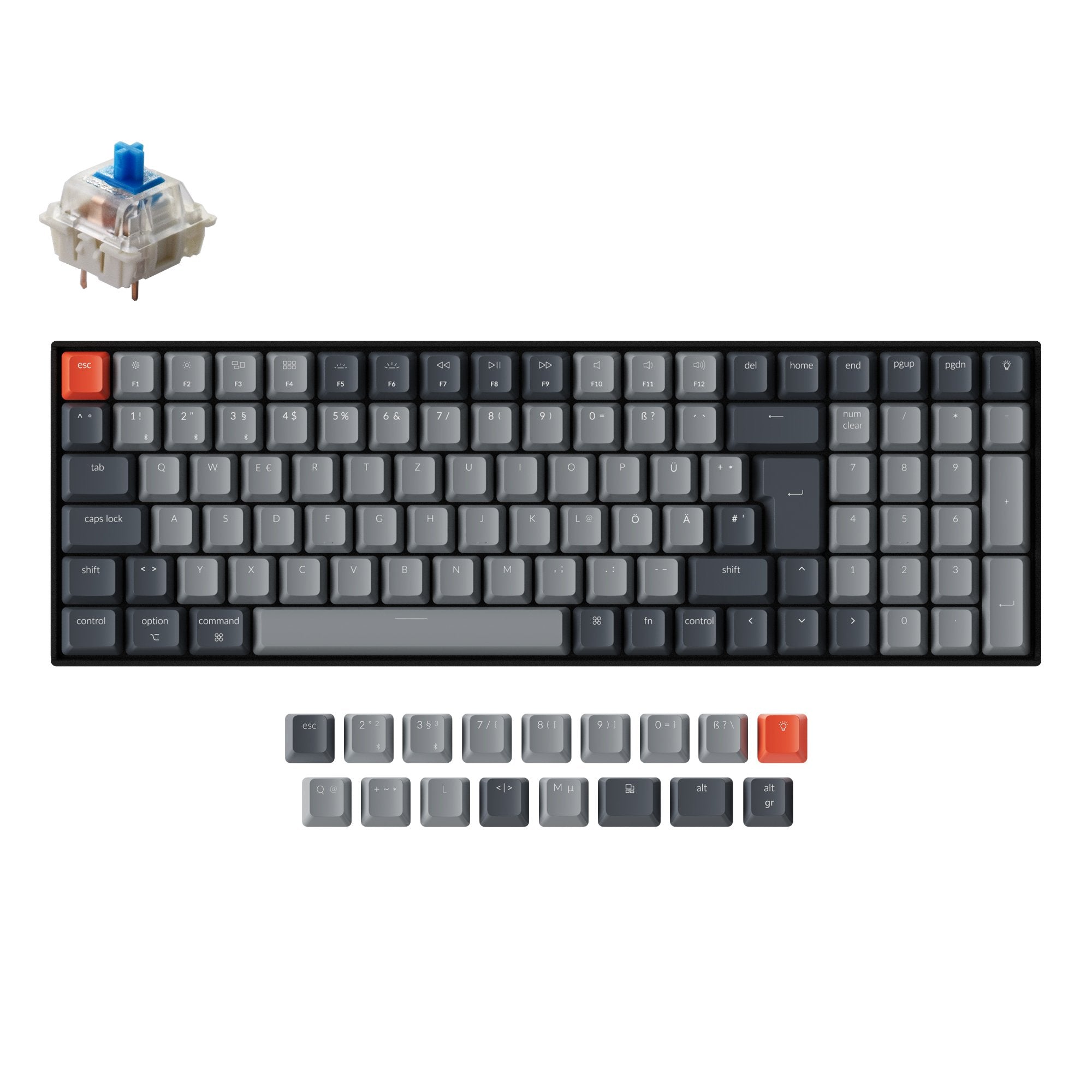 keychron-k4-version-2-clavier-m-canique-sans-fil-96-layout-allemand-iso-de-qwert image 5