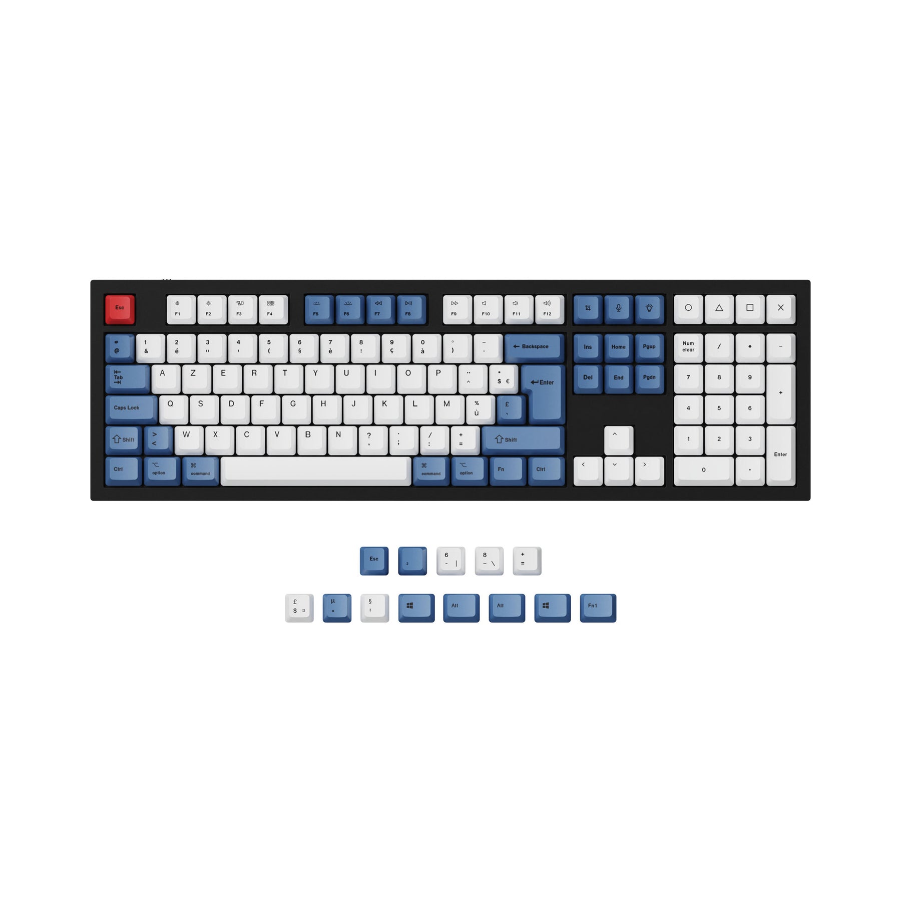 keychron-oem-dye-sub-pbt-keycap-set-bleu-iso-ansi-q3-q4-q6-v3-v4-v6-k8 image 2