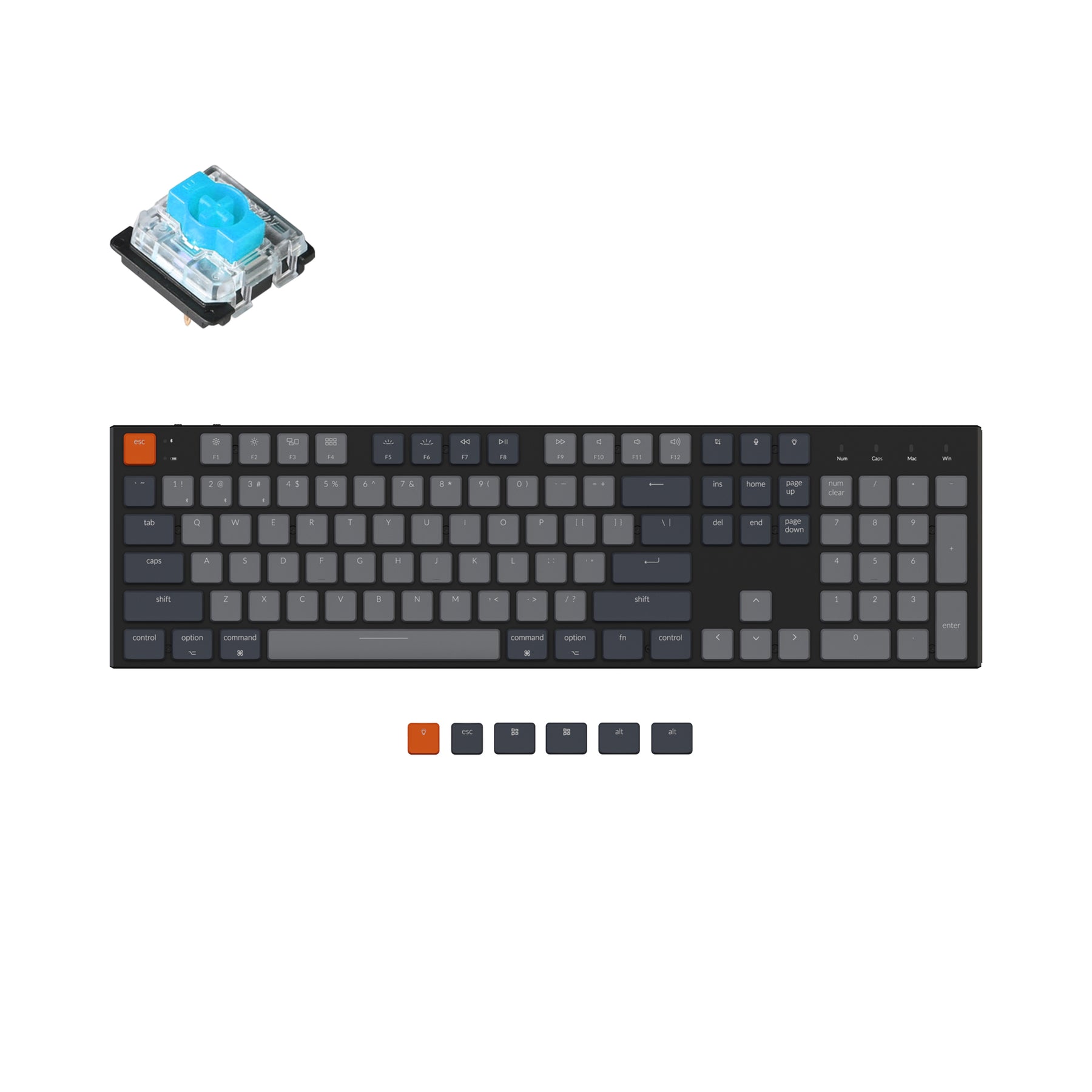 keychron-k5-clavier-m-canique-sans-fil-ultra-fin-tkl-us-ansi image 2