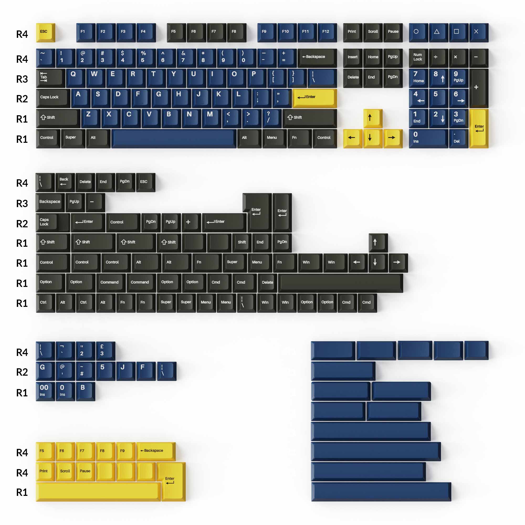 keychron-royal-cherry-profile-double-shot-pbt-set-complet-de-keycaps image 1