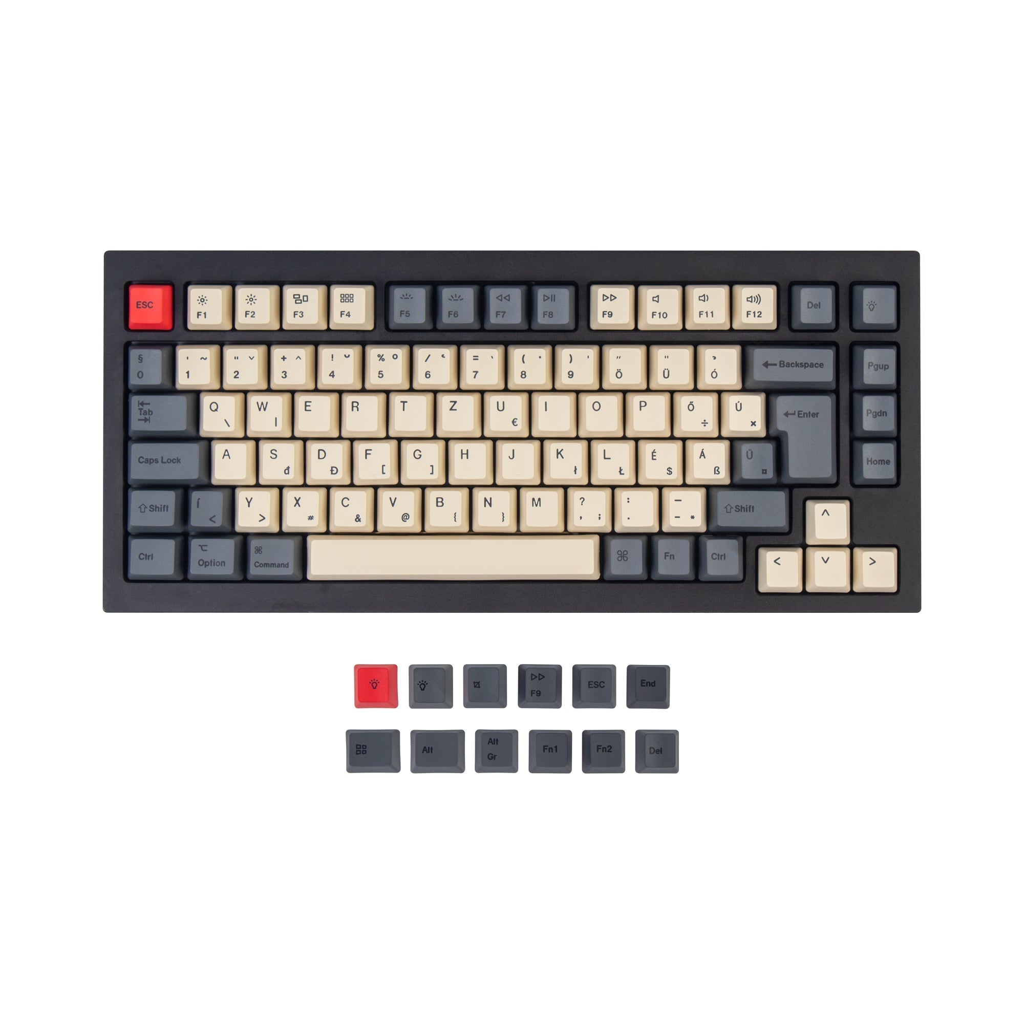 keychron-set-de-touches-oem-pbt-teint-carbon-pour-q1-q2-k2-iso-et-ansi image 2