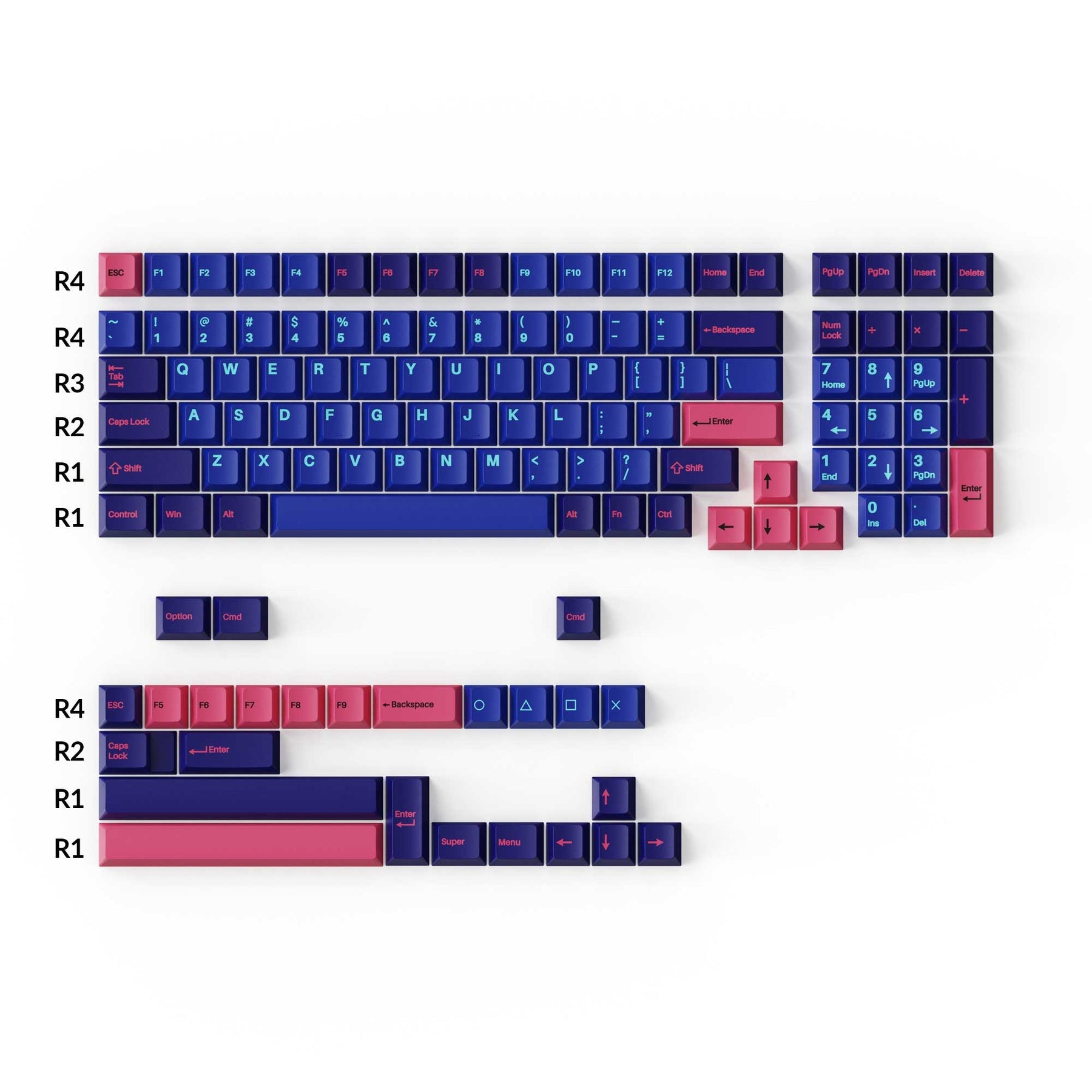 keychron-player-cherry-profile-double-shot-pbt-full-set-keycaps image 2