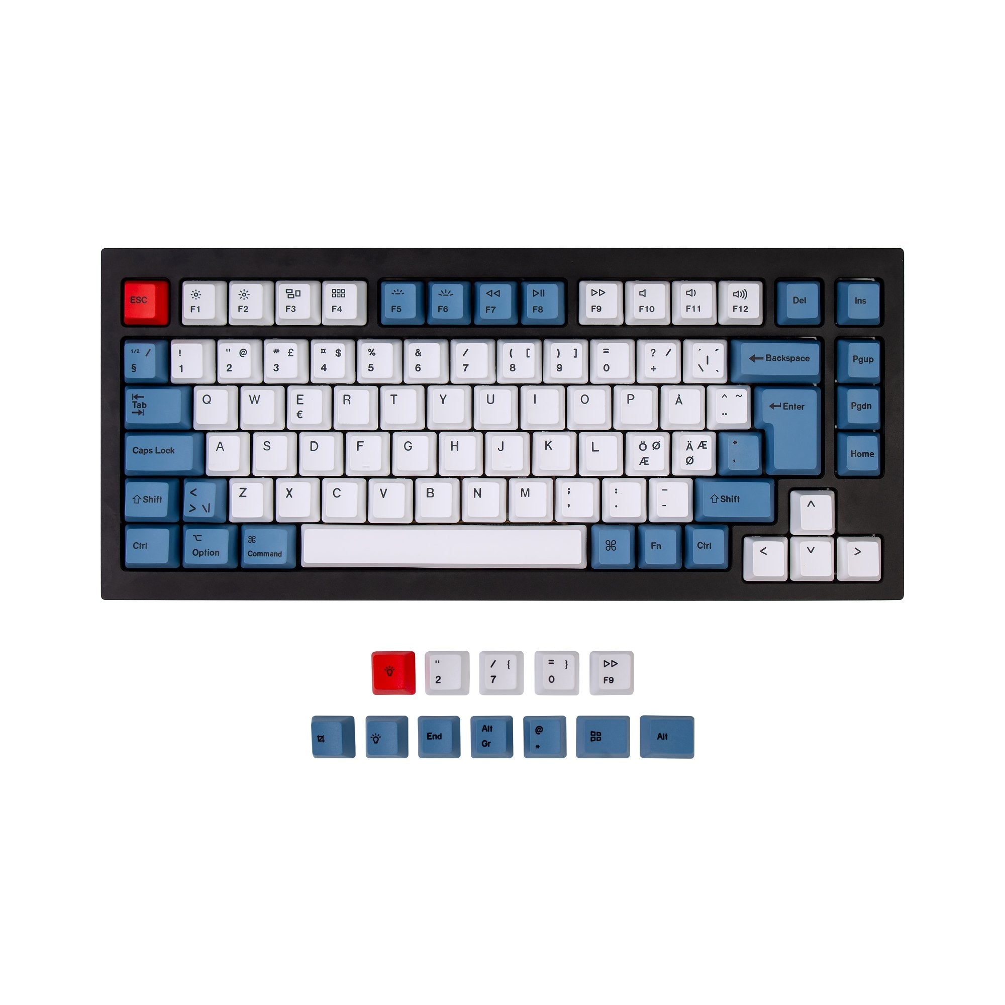keychron-iso-q1-q1-pro-v1-k2-k2-pro-set-de-keycaps-oem-pbt-dye-sub-bleu image 2