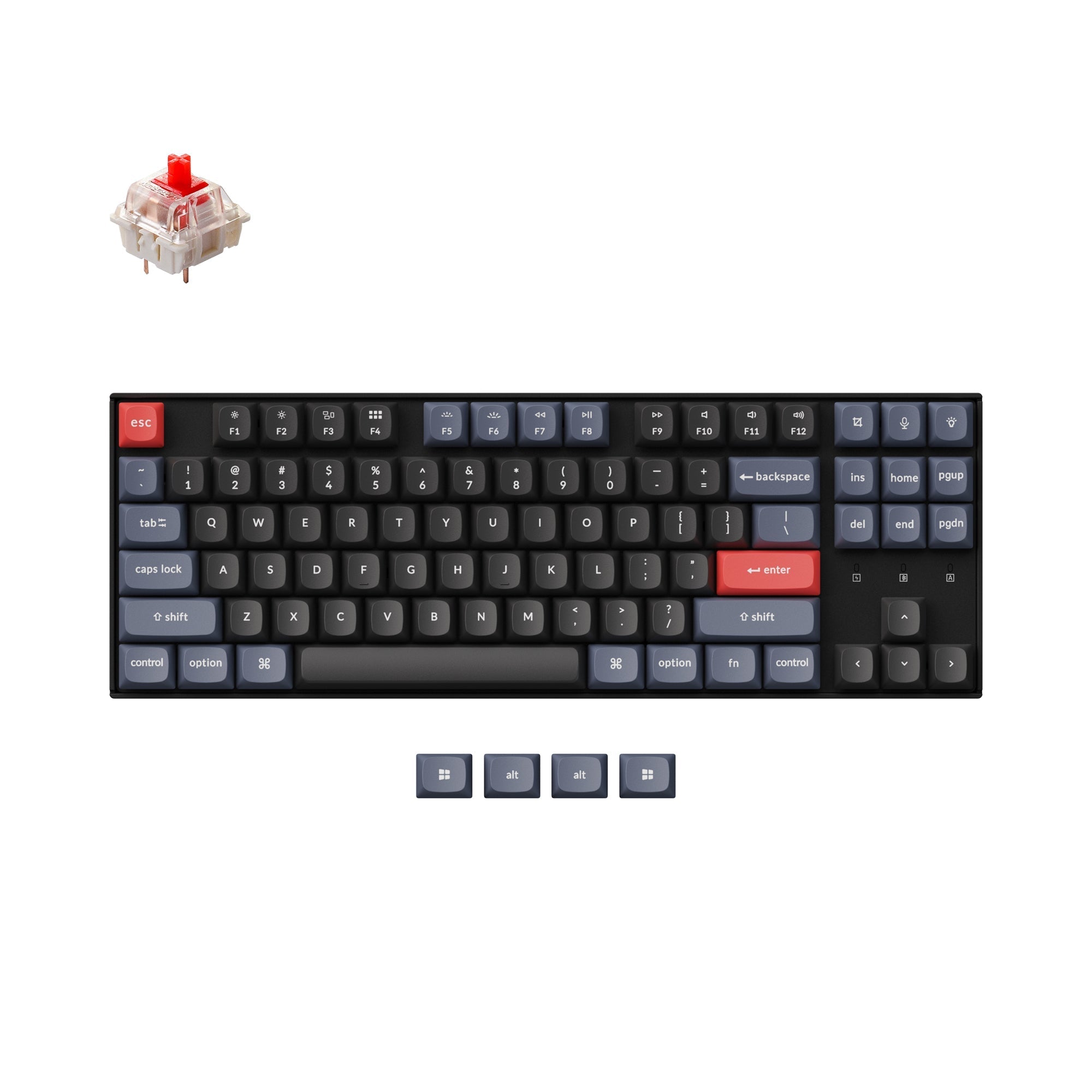 keychron-k8-pro-clavier-m-canique-sans-fil-80-tkl-qmk-via-us-ansi image 1