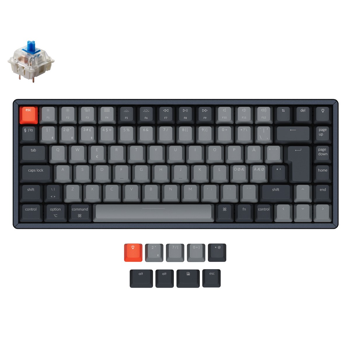 keychron-k2-version-2-clavier-m-canique-sans-fil-disposition-nordic-iso image 8