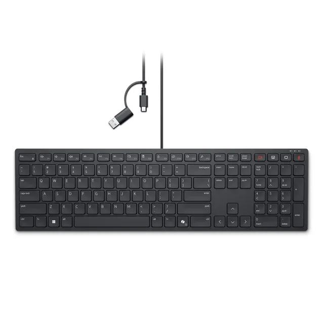 dell-pro-clavier-filaire-1727-azerty-silencieux-touches-collaboration image 1