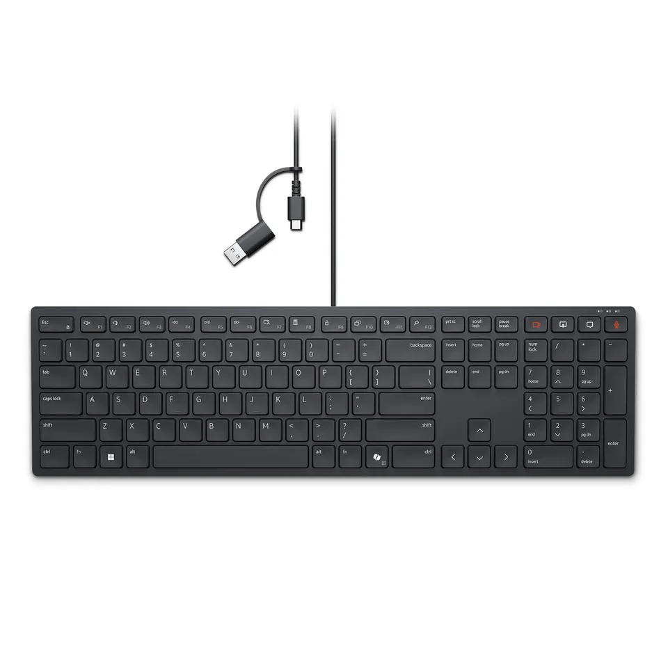 dell-pro-clavier-filaire-1727-azerty-silencieux-touches-collaboration image 1