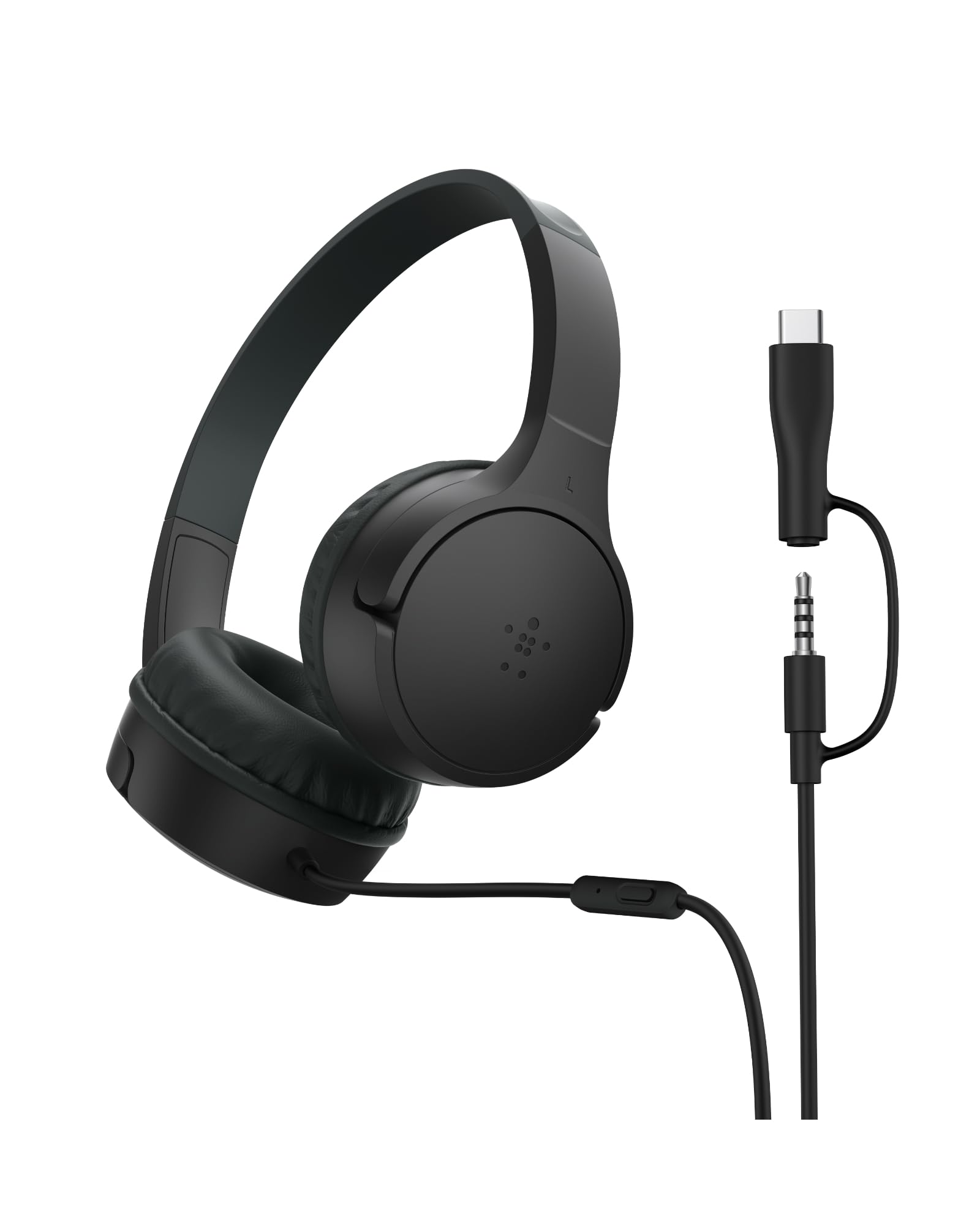 belkin-soundform-mini-casque-enfant-filaire-usb-c-jack-3-5-mm-noir-85-db image 1