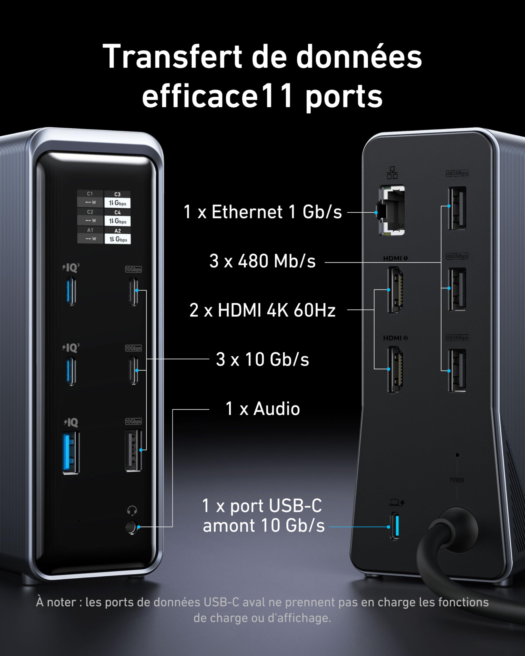 anker-prime-station-d-accueil-160w-14-ports-double-4k-10-gbit-s-pour-dell-macboo image 5
