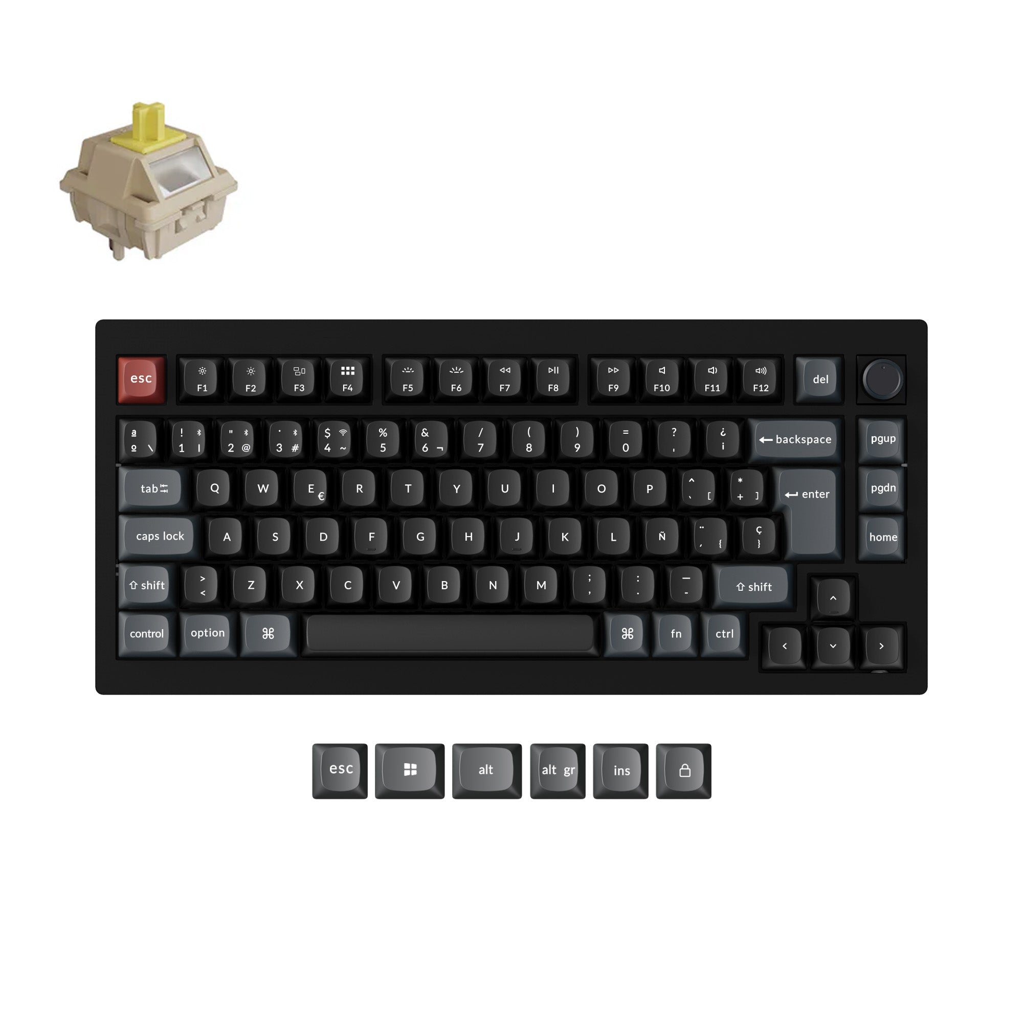 keychron-v1-ultra-8k-clavier-m-canique-custom-sans-fil-75-iso image 6