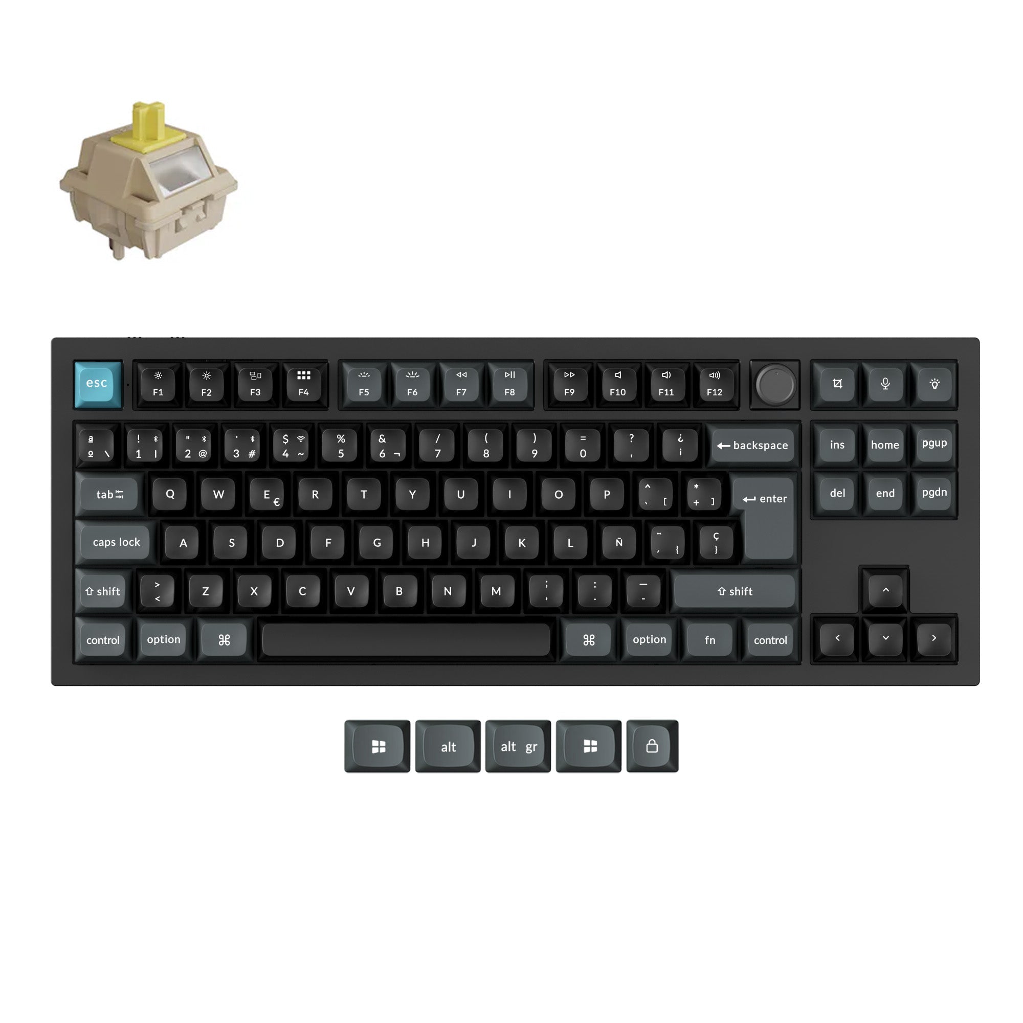 keychron-q3-ultra-8k-clavier-m-canique-custom-sans-fil-80-iso-fr image 6