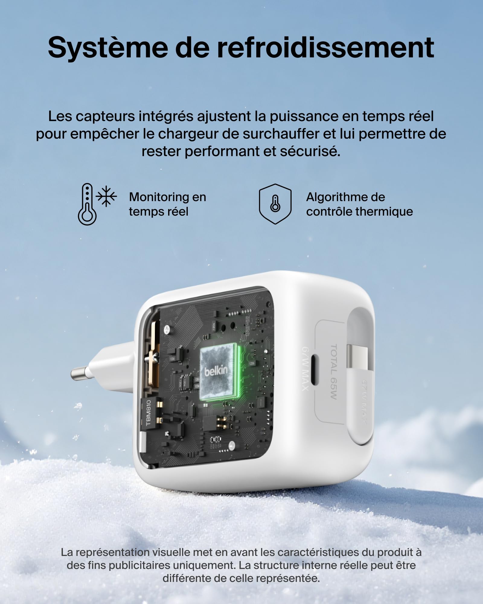 belkin-ultracharge-chargeur-usb-c-gan-45-w-avec-c-ble-r-tractable-80-cm image 7