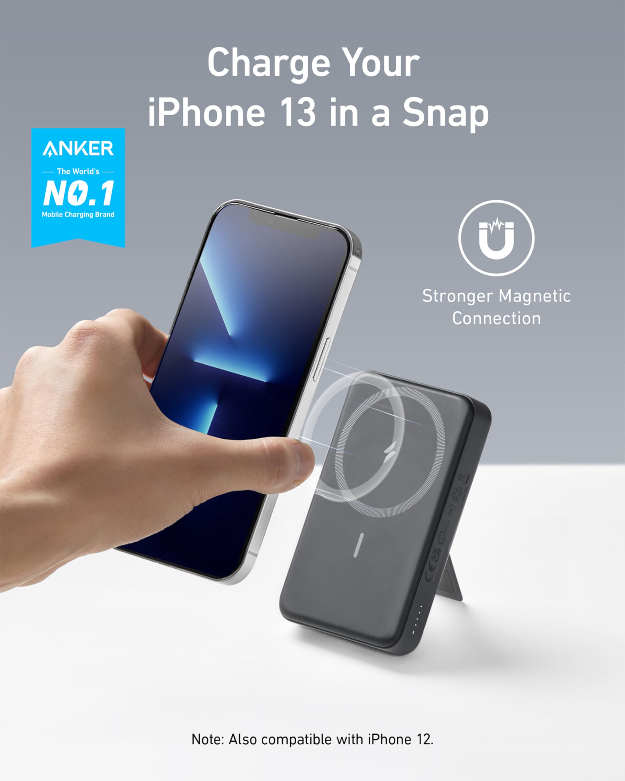 anker-633-maggo-batterie-externe-magn-tique-10000-mah-sans-fil-usb-c-20w-noire image 2