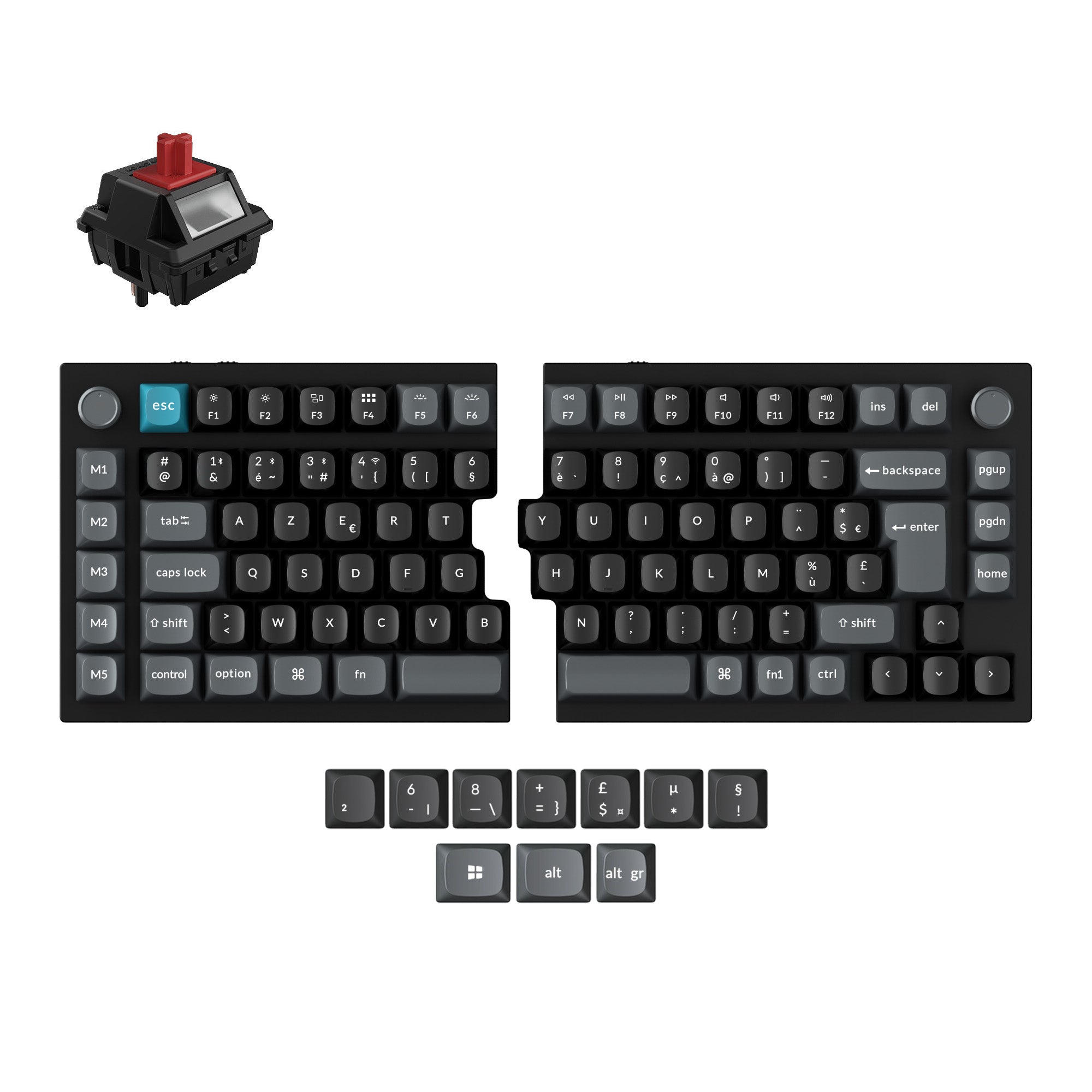 keychron-q11-ultra-8k-clavier-m-canique-custom-sans-fil-split-75-iso image 4