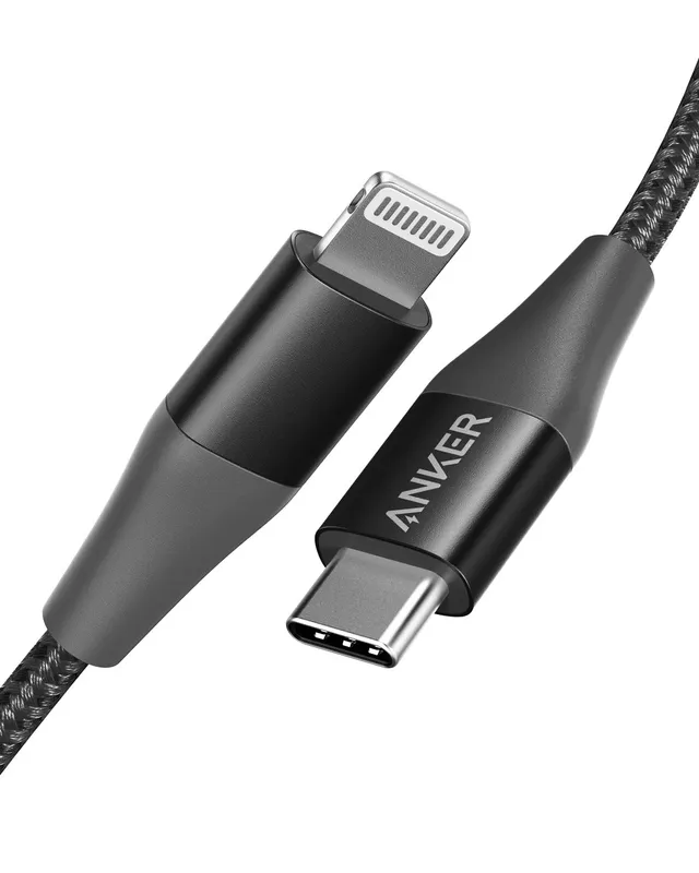 anker-powerline-ii-c-ble-usb-c-vers-lightning-0-9-m-mfi-noir image 1