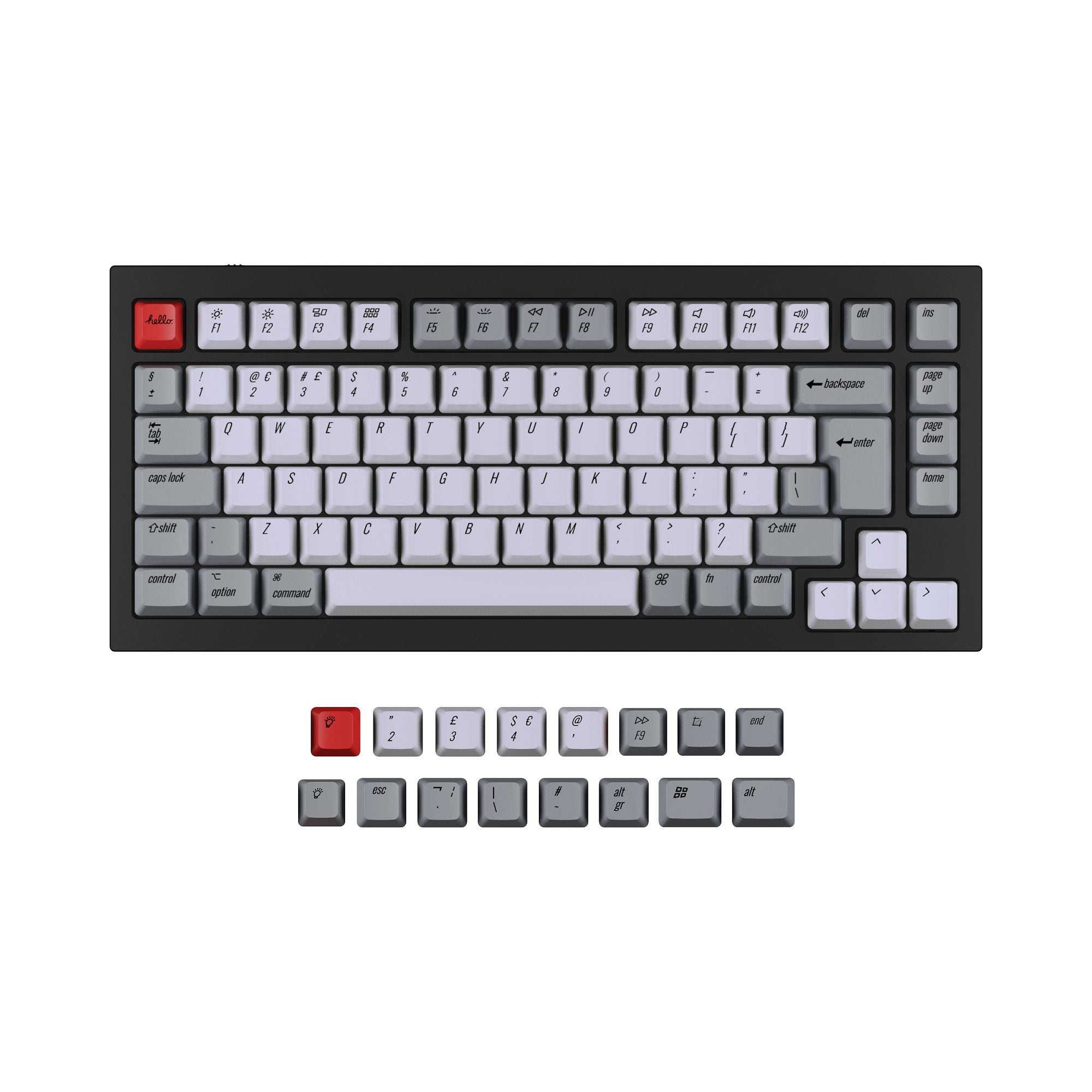 keychron-set-de-touches-iso-oem-pbt-dye-sub-q1-q1-pro-v1-k2-k2-pro image 2