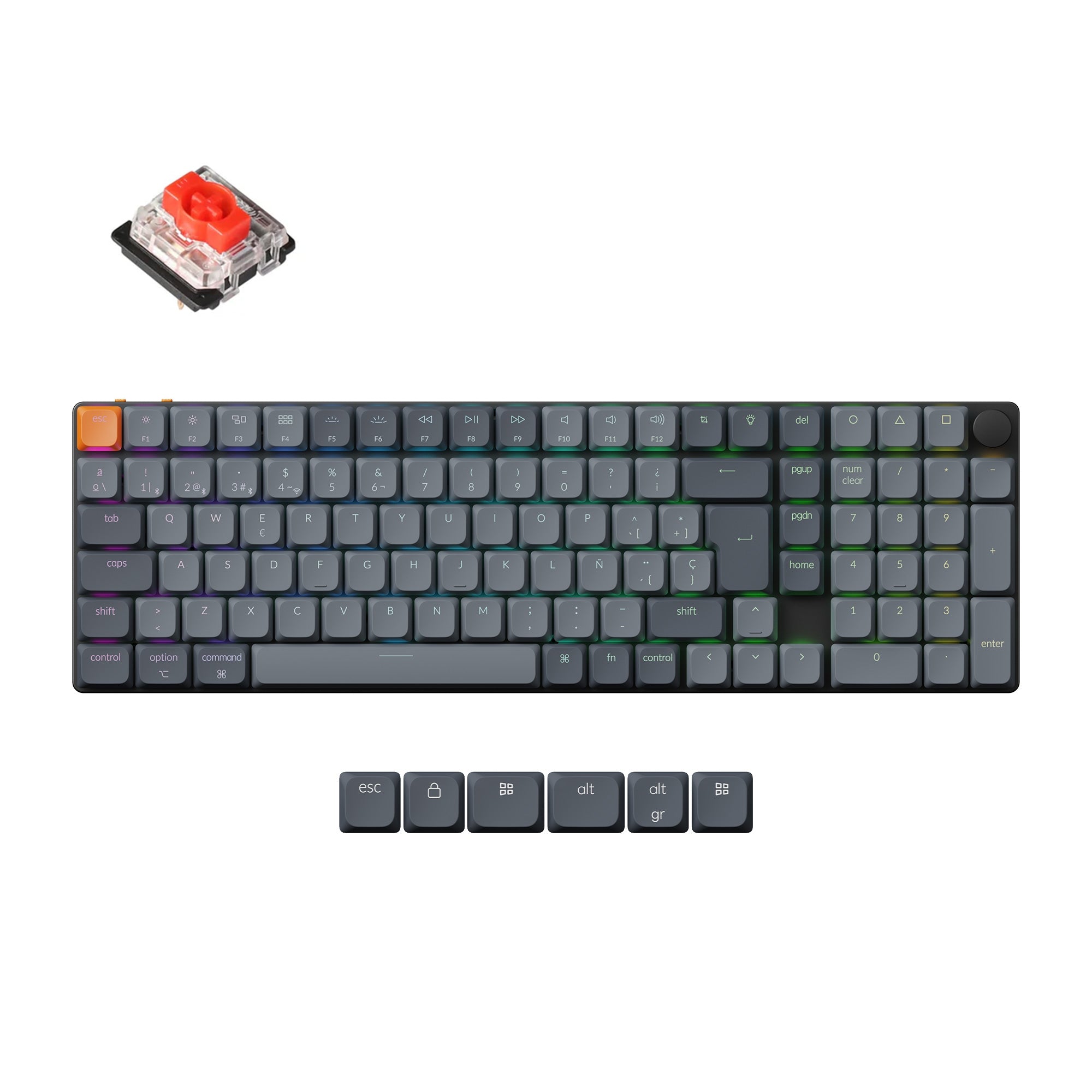 keychron-k17-max-qmk-clavier-low-profile-sans-fil-96-iso-avec-pav-num-rique image 8