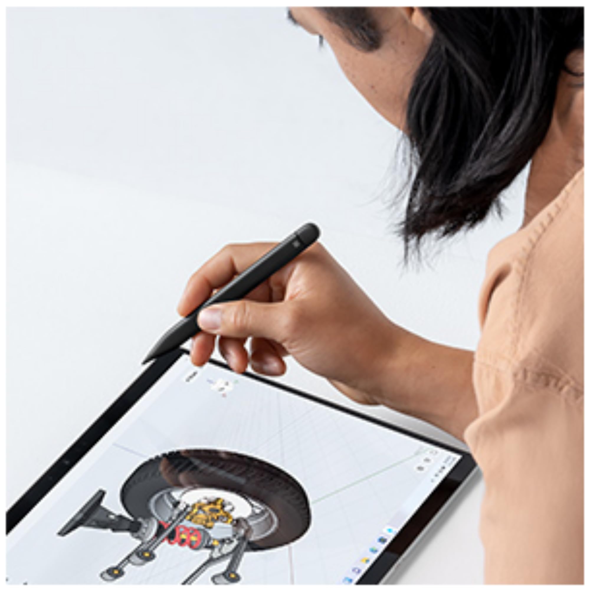 microsoft-surface-slim-pen-2-stylet-tactile-haptique-noir image 3